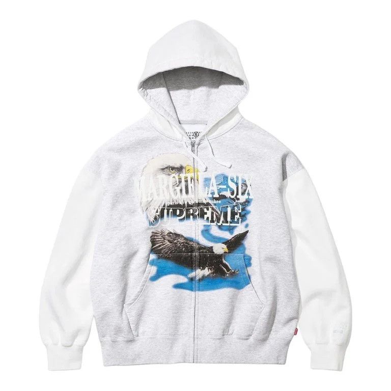 Supreme MM6 Maison Margiela Eagle Zip Up Hooded Sweatshirt