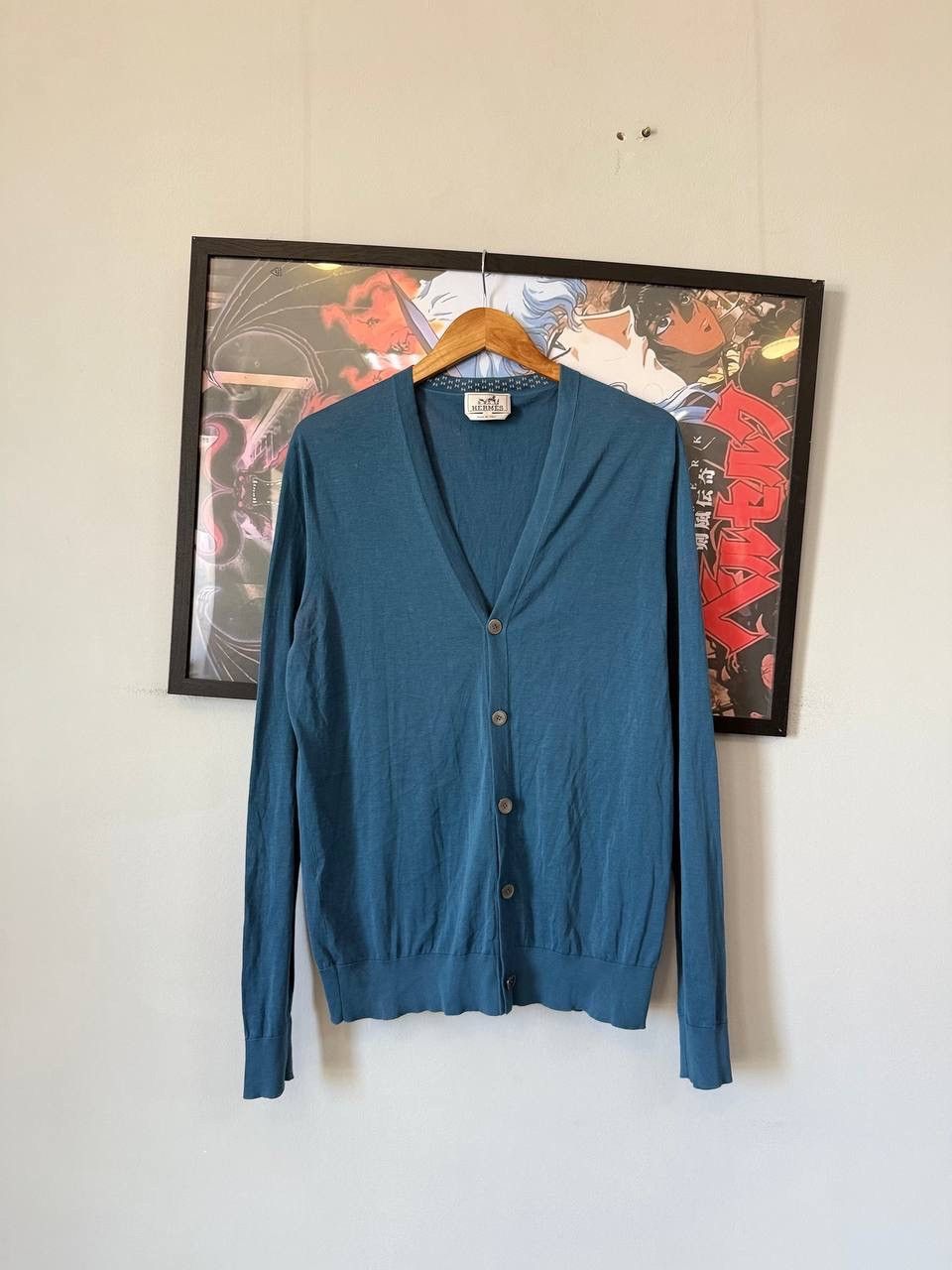 Hermes HERMES COTTON CARDIGAN BLUE SIZE LARGE Size US L / EU 52-54 / 3 - 1 Thumbnail