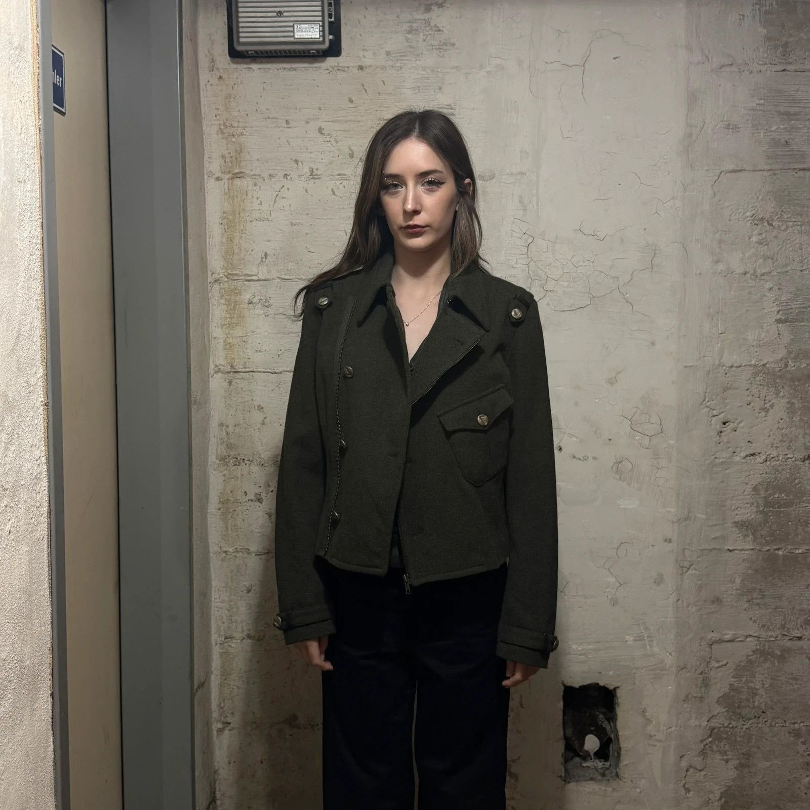 Diesel Diesel military cropped asymmetrical zip buttons wool jacket Size S / US 4 / IT 40 - 4 Thumbnail