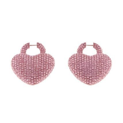 Balenciaga minnie xl earrings in pink rhinestone Size ONE SIZE - 1 Thumbnail