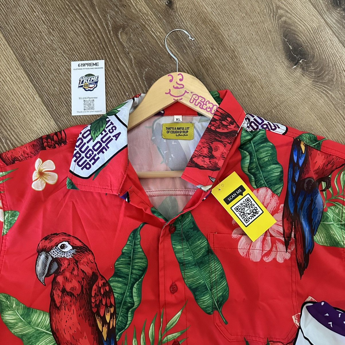 Awful Lot of Cough Syrup Awful lot of cough syrup hawaii button up ( xl, red) Size US XL / EU 56 / 4 - 4 Thumbnail