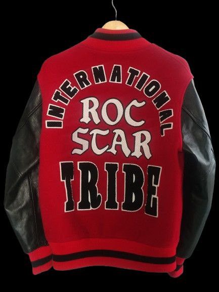 Stussy ROCK STAR TRIBE スタジャン XL Stussy Stussy x Roc Star Varsity Jacket | Grailed