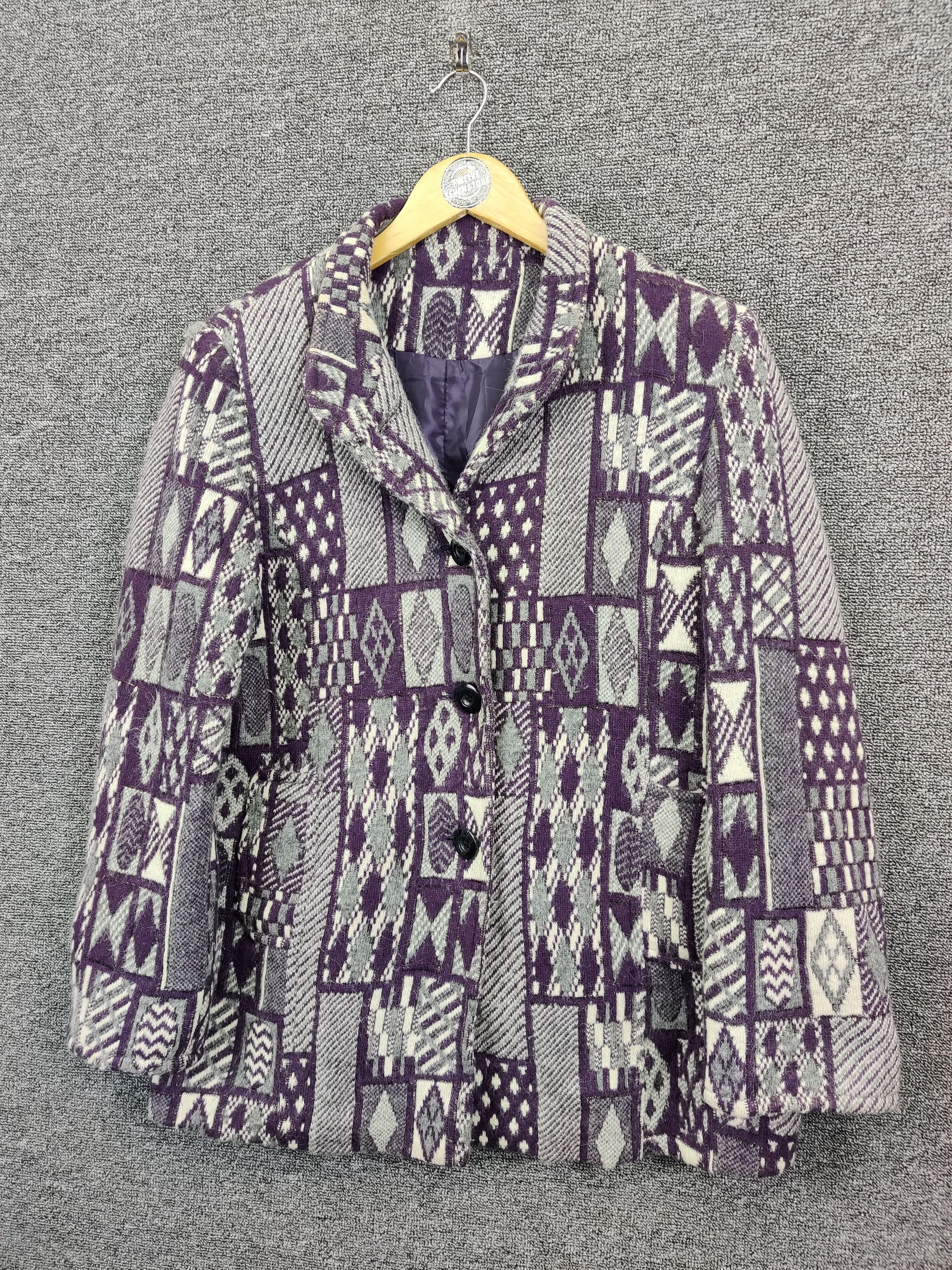 Japanese Brand Vintage Mohair Cardigan Abstrac Jacket Nice Design Size US M / EU 48-50 / 2 - 2 Thumbnail