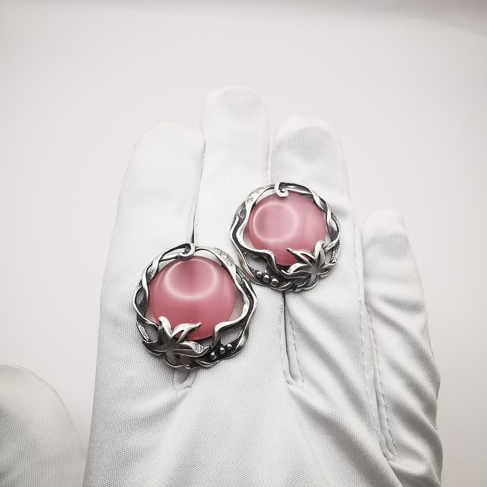 Sterling Silver × Vintage Vintage Earrings 925 Sterling Silver,Jewelry,Ulexite,Cetrine Size ONE SIZE - 3 Thumbnail