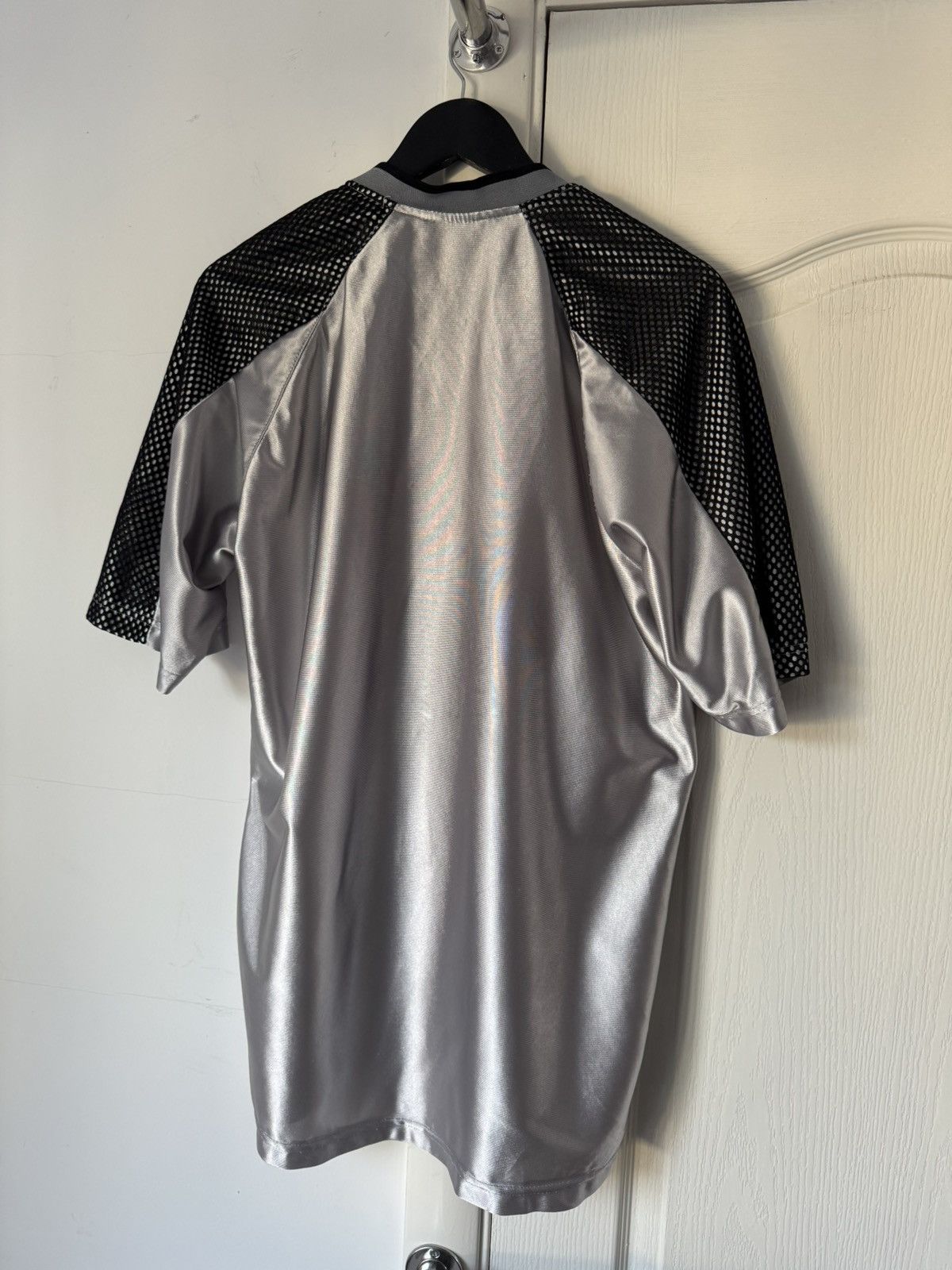 Fubu Vintage 90s FUBU 05 Silver Black Mesh Baseball Jersey Size US L / EU 52-54 / 3 - 5 Thumbnail
