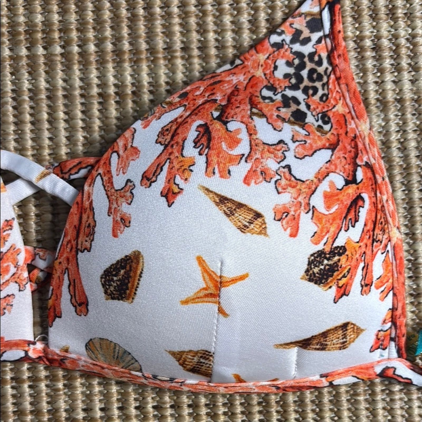 Other NWT Antica Sartoria Positano Coral Print Bikini Set Size S Size ONE SIZE - 9 Thumbnail