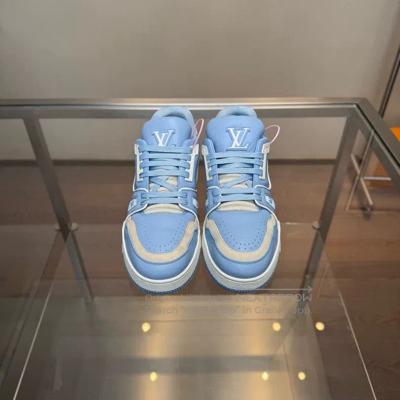 Louis Vuitton Louis Vuitton Trainer Sky Blue shoes Size US 7 / EU 40 - 3 Thumbnail