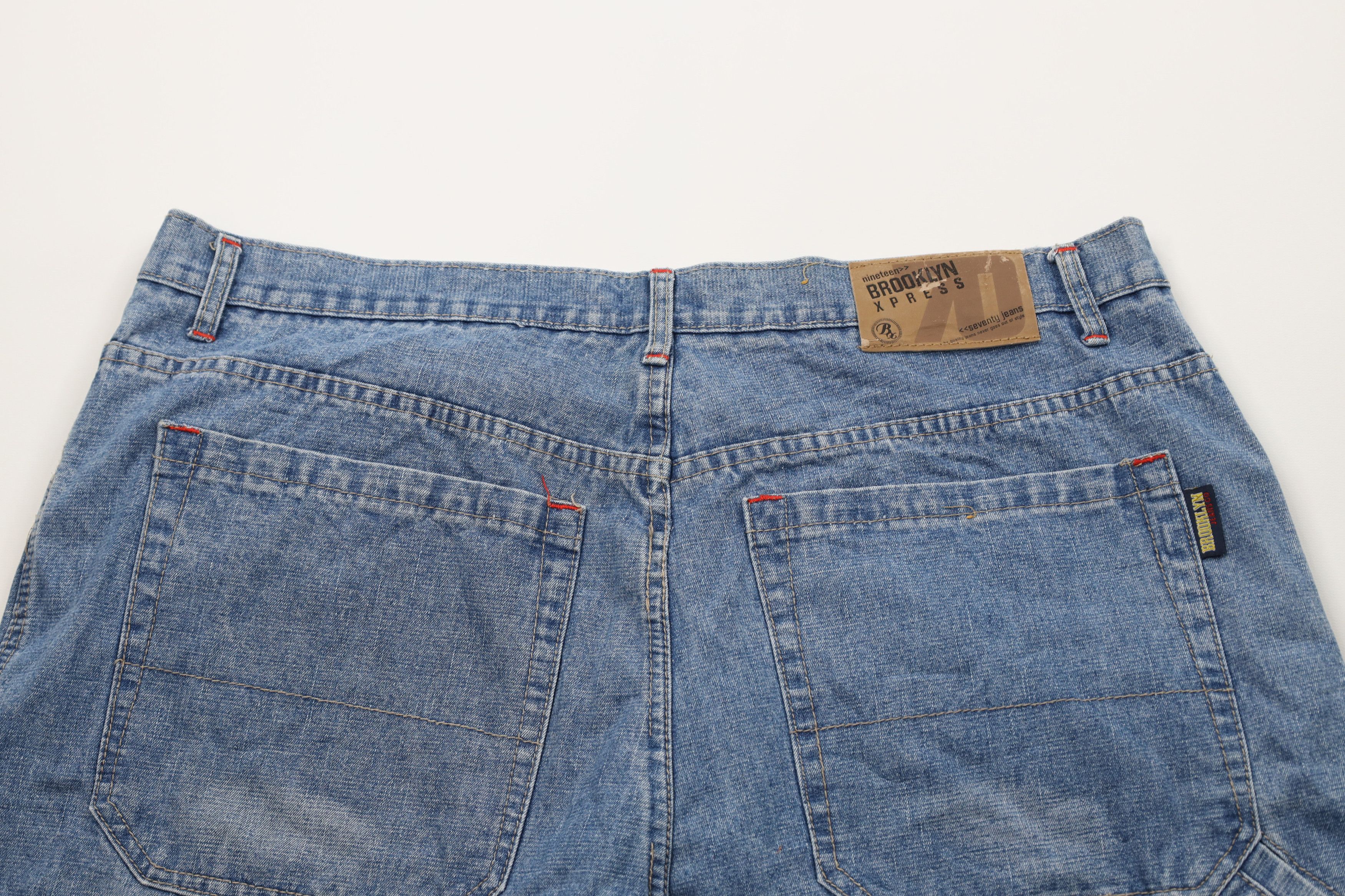 Vintage 90s Y2K Streetwear Fit Denim Jean Shorts Blue Cotton