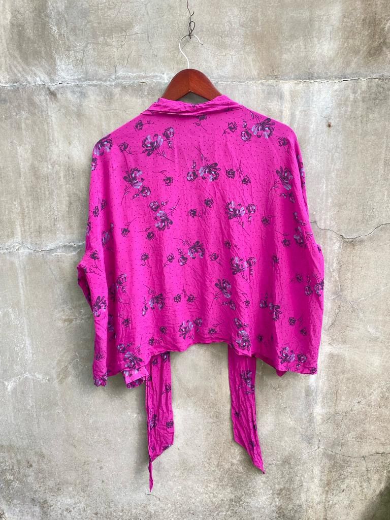 Balenciaga 2018 Floral Silk Blouse Size XS / US 0-2 / IT 36-38 - 6 Thumbnail
