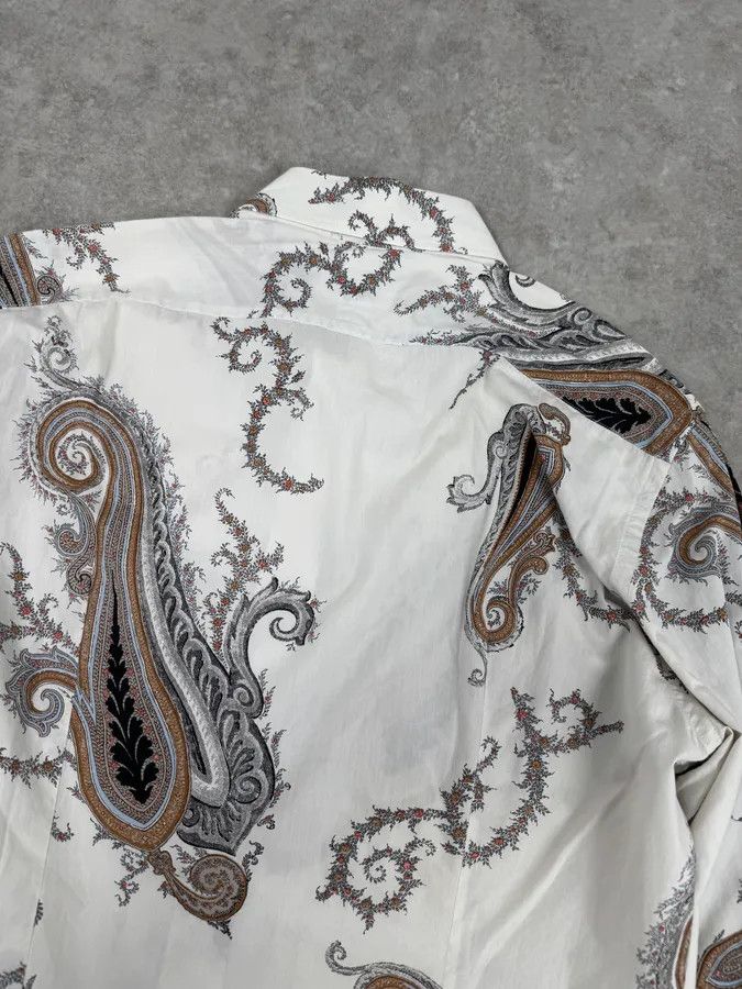 Prada 2000s Prada White Paisley Pattern Light Shirt Size US M / EU 48-50 / 2 - 6 Thumbnail