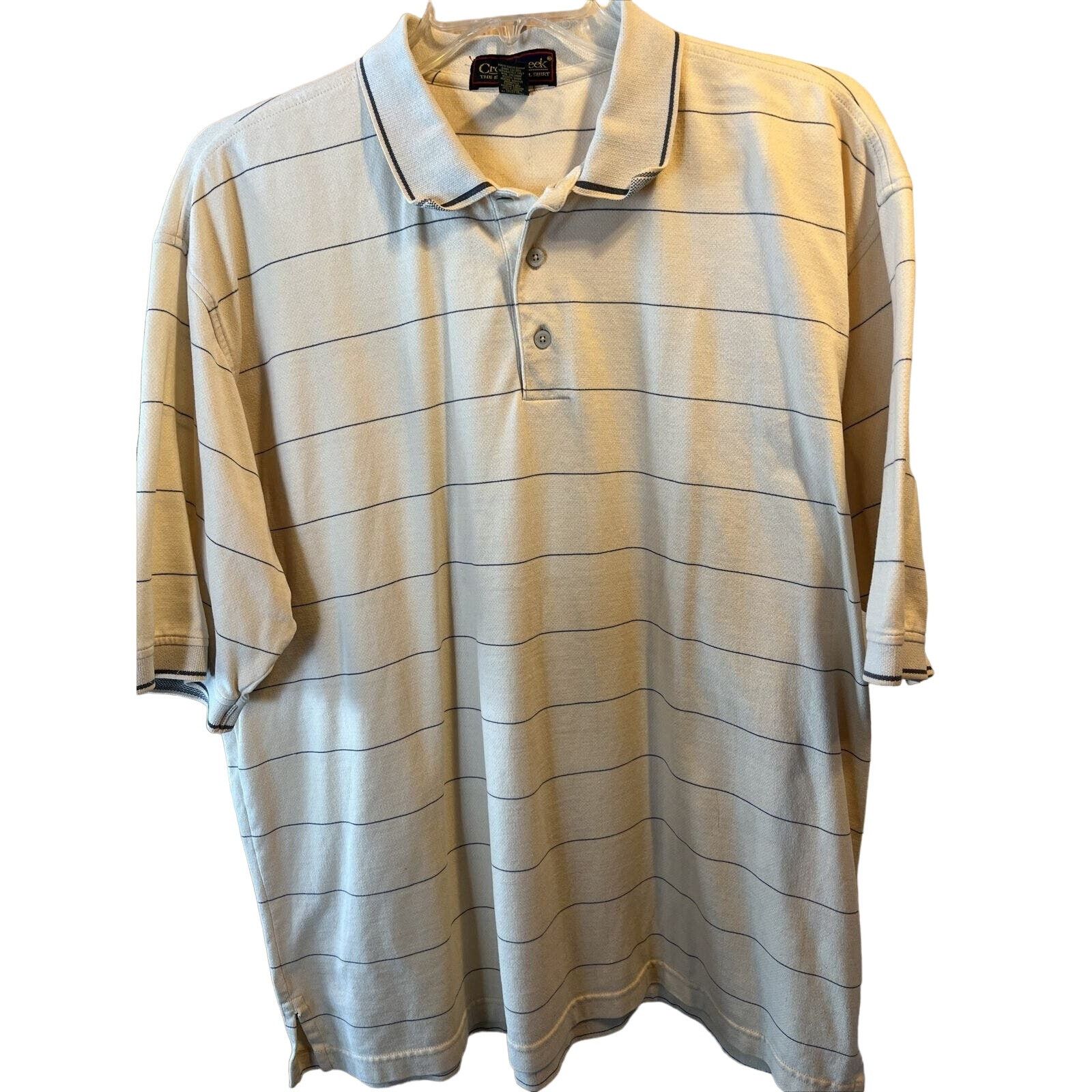 Other Cross Creek Men’s XL Yellow Striped cotton golf polo shirt Size US XL / EU 56 / 4 - 1 Thumbnail