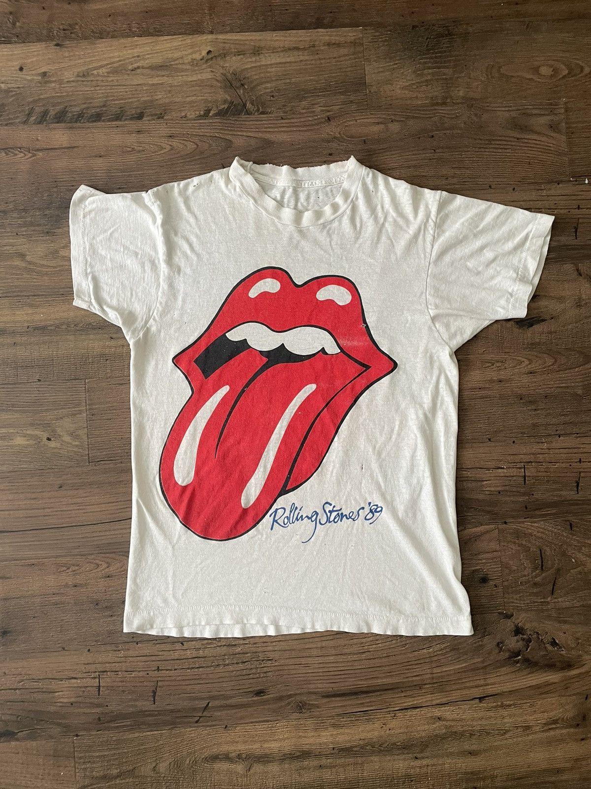 Band Tees × The Rolling Stones × Vintage Vintage 1989 Rolling Stones The North American Tour single stitch shirt Size US L / EU 52-54 / 3 - 1 Thumbnail