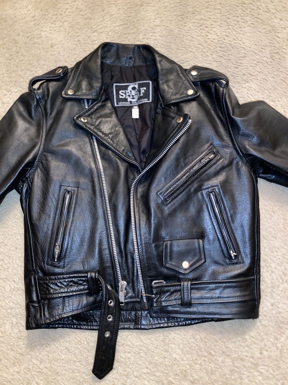 Vintage Shaf Leather Collections 2005 Leather Motorcycle Jacket Size S / US 4 / IT 40 - 1 Thumbnail
