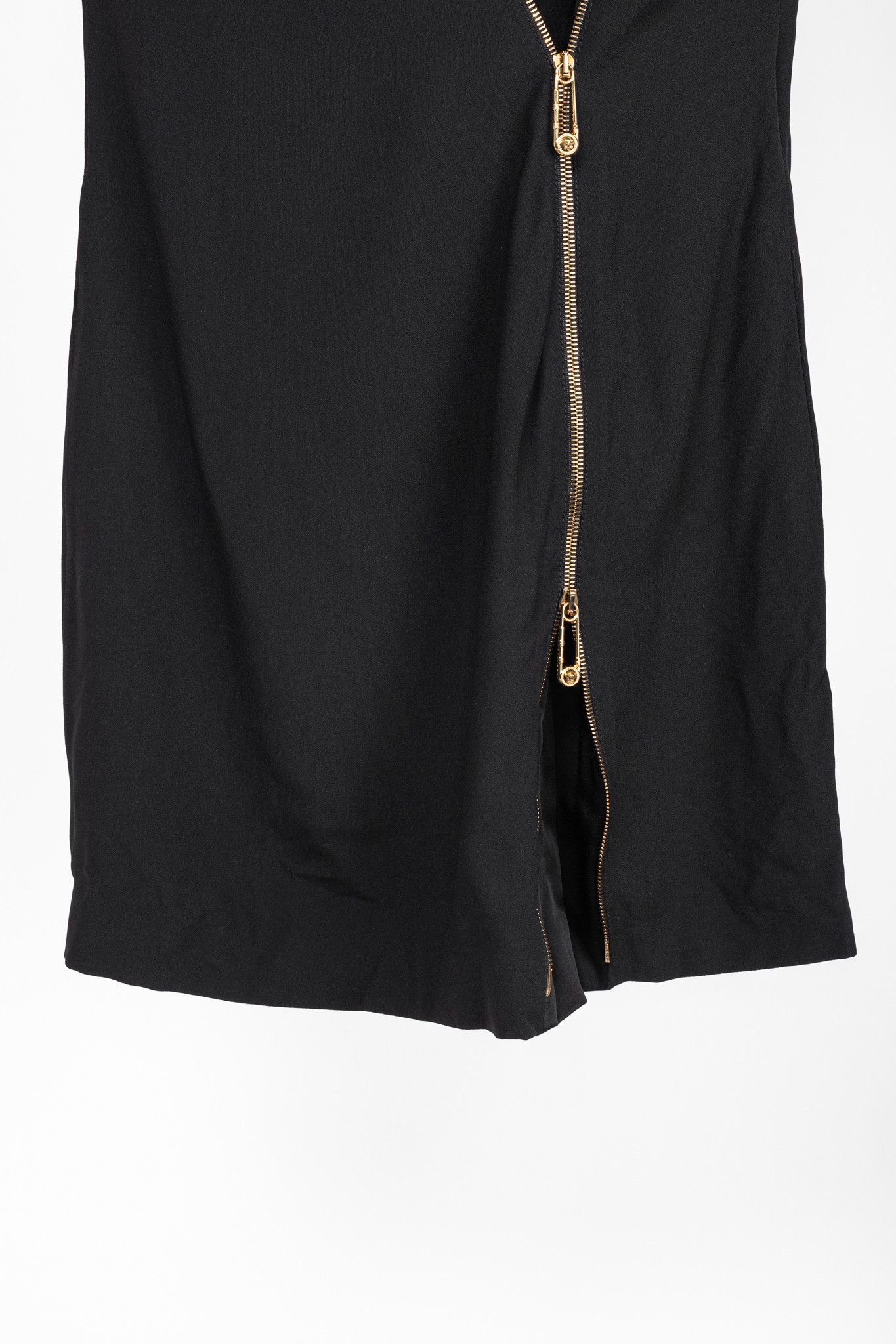 Versace Versace PF20 Black Envers Satin Safety-Pin Short Dress Size XS / US 0-2 / IT 36-38 - 7 Thumbnail
