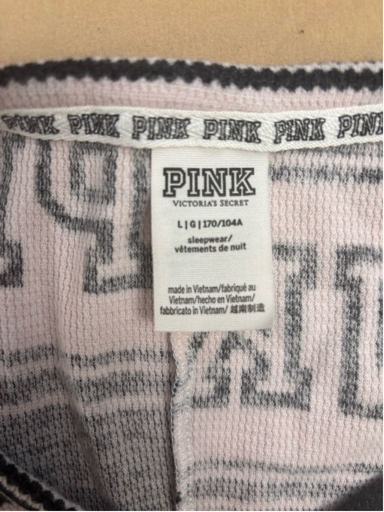 Pink Women's PINK Pajama Onesie L Pink White Black Size L / US 10 / IT 46 - 11 Thumbnail