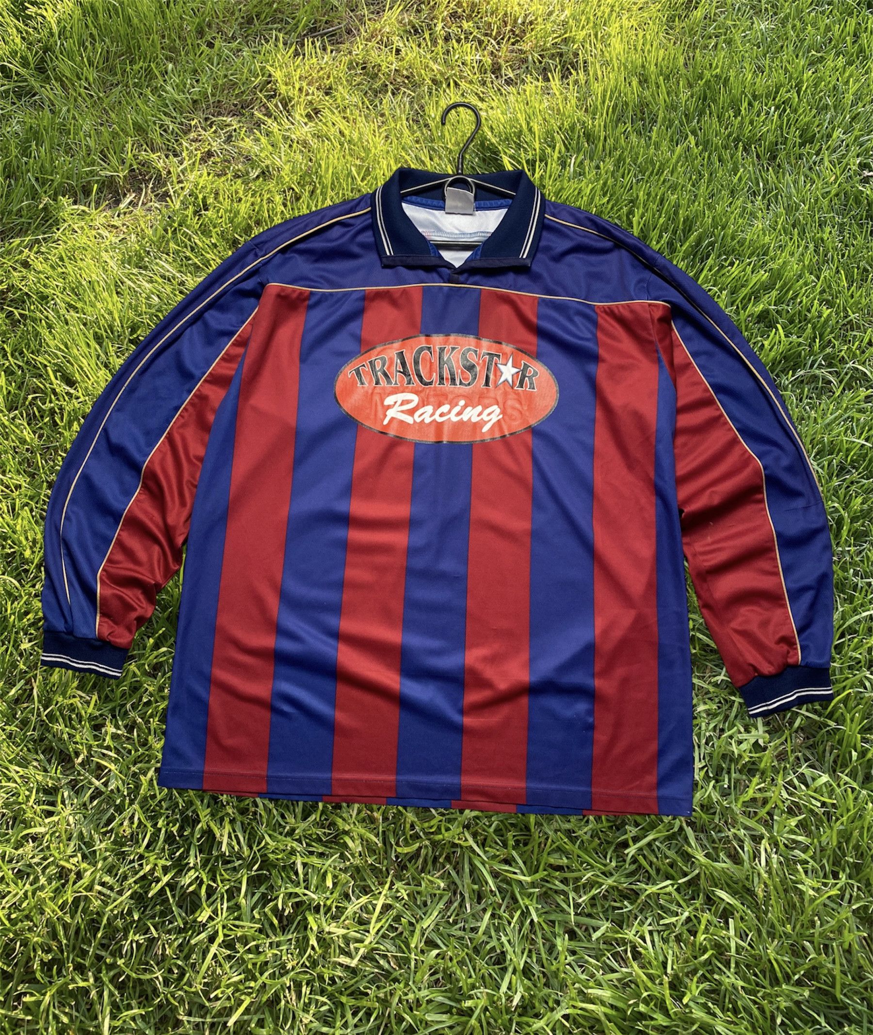 Soccer Jersey Vintage Longsleeve Racing stripes T logo number
