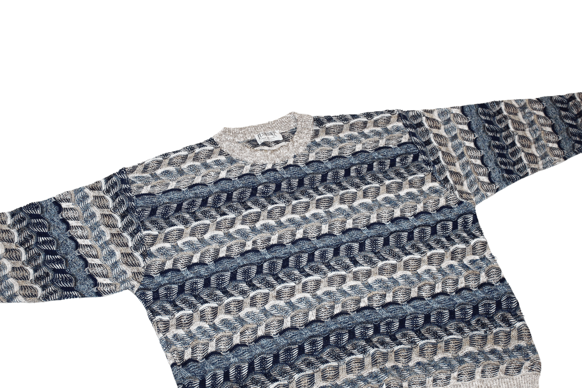 Vintage 80's Tessitore Blend Chunky Knit Cosby Baggy Sweater Size US M / EU 48-50 / 2 - 4 Thumbnail