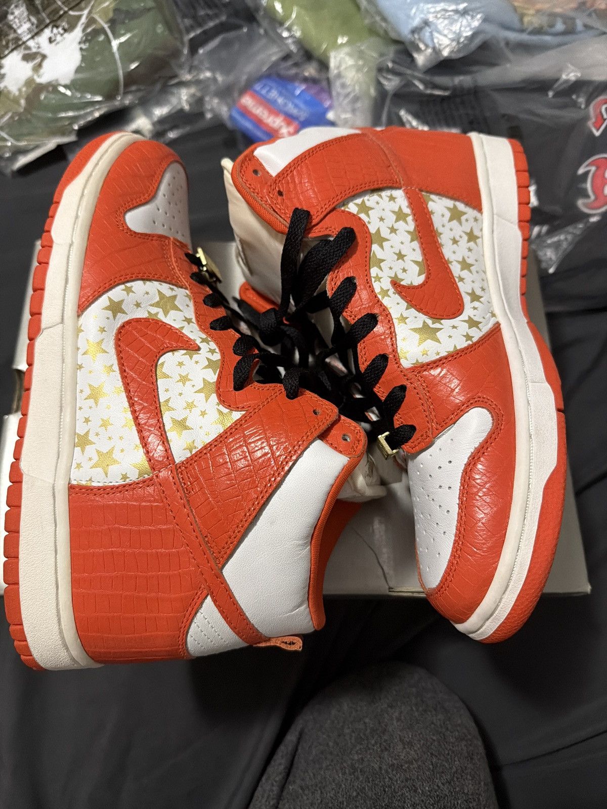 Nike × Supreme Supreme Dunk High Orange Stars Size US 10 / EU 43 - 6 Thumbnail