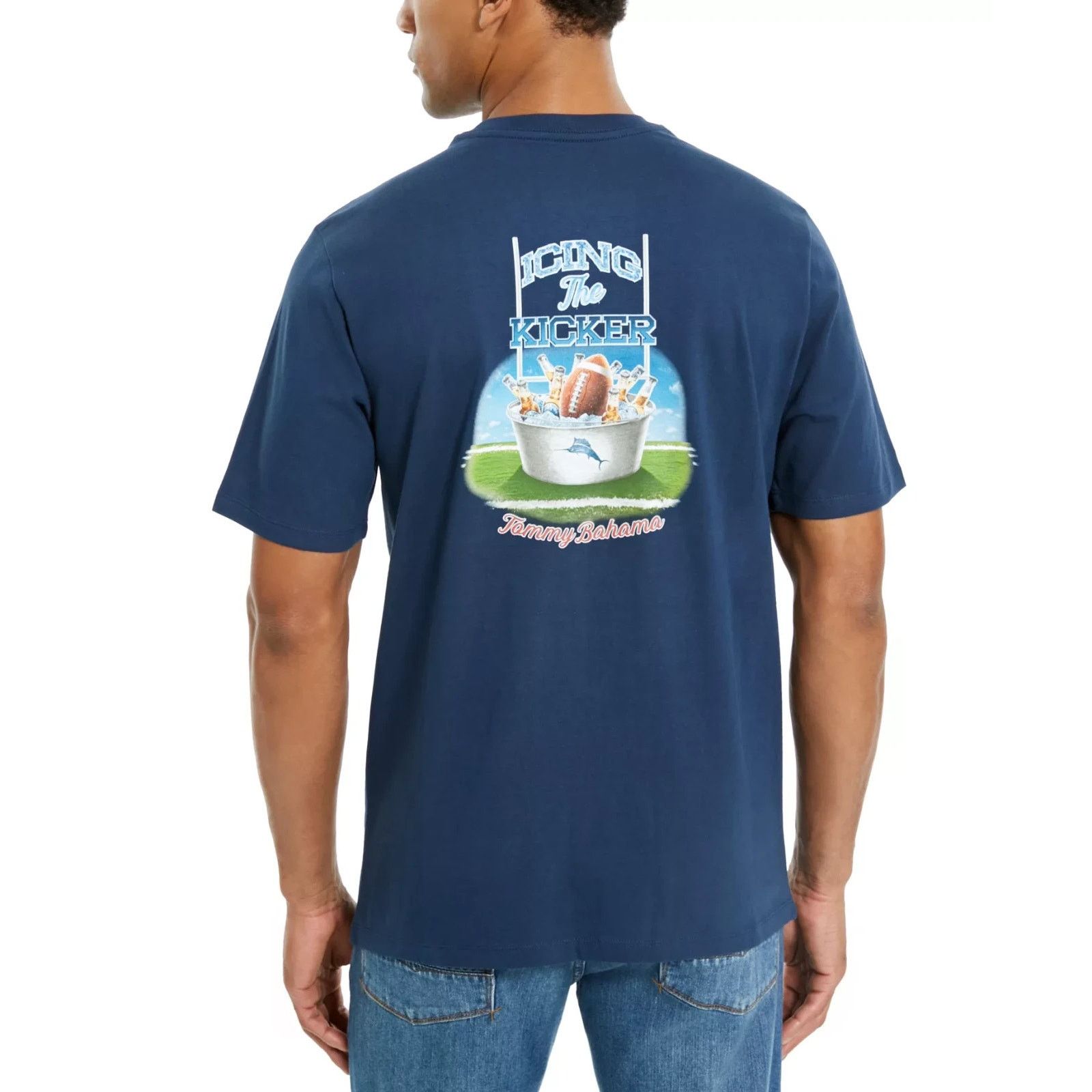 Tommy Bahama NEW TOMMY BAHAMA T-Shirt Icing The Kicker Mens Medium BLUE Size US M / EU 48-50 / 2 - 1 Thumbnail