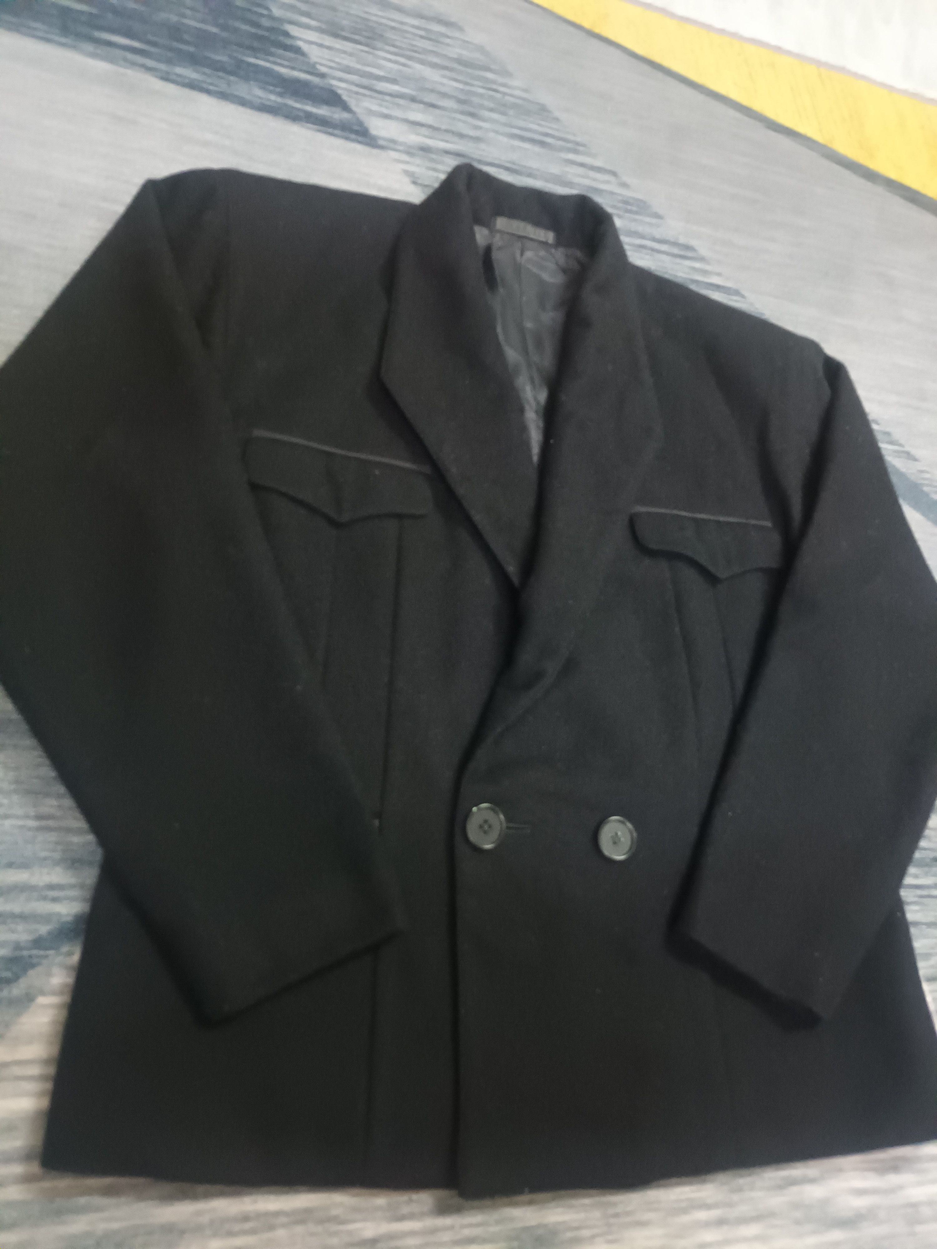 Yohji Yamamoto 🔥 Y'S YOHJI YAMAMOTO Black Jacket / Coat 🔥 Size S / US 4 / IT 40 - 8 Thumbnail