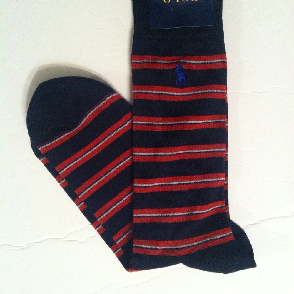 Polo Ralph Lauren POLO RALPH LAUREN MENS NEW DRESS SOCKS FIT SHOE SIZE: 7-12 Size ONE SIZE - 2 Thumbnail