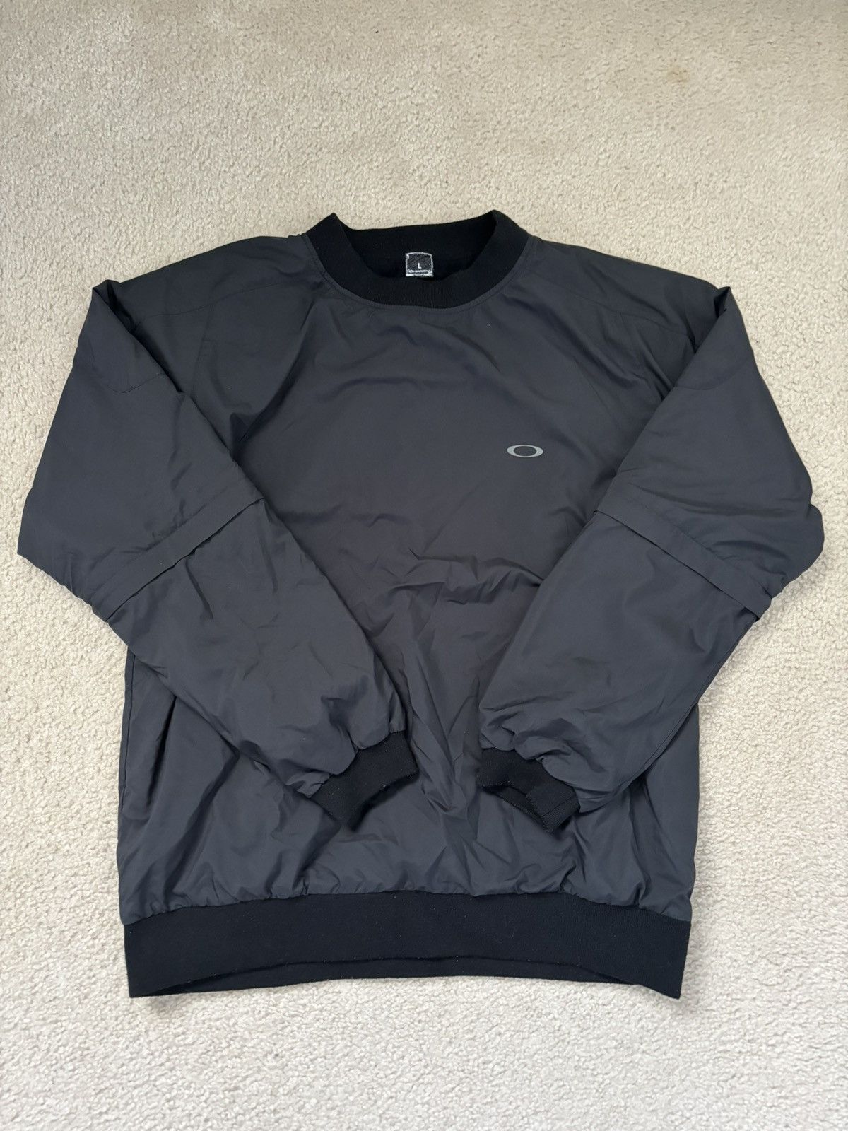 image of Oakley Convertible Mesh Crewneck in Black, Men's (Size Large)