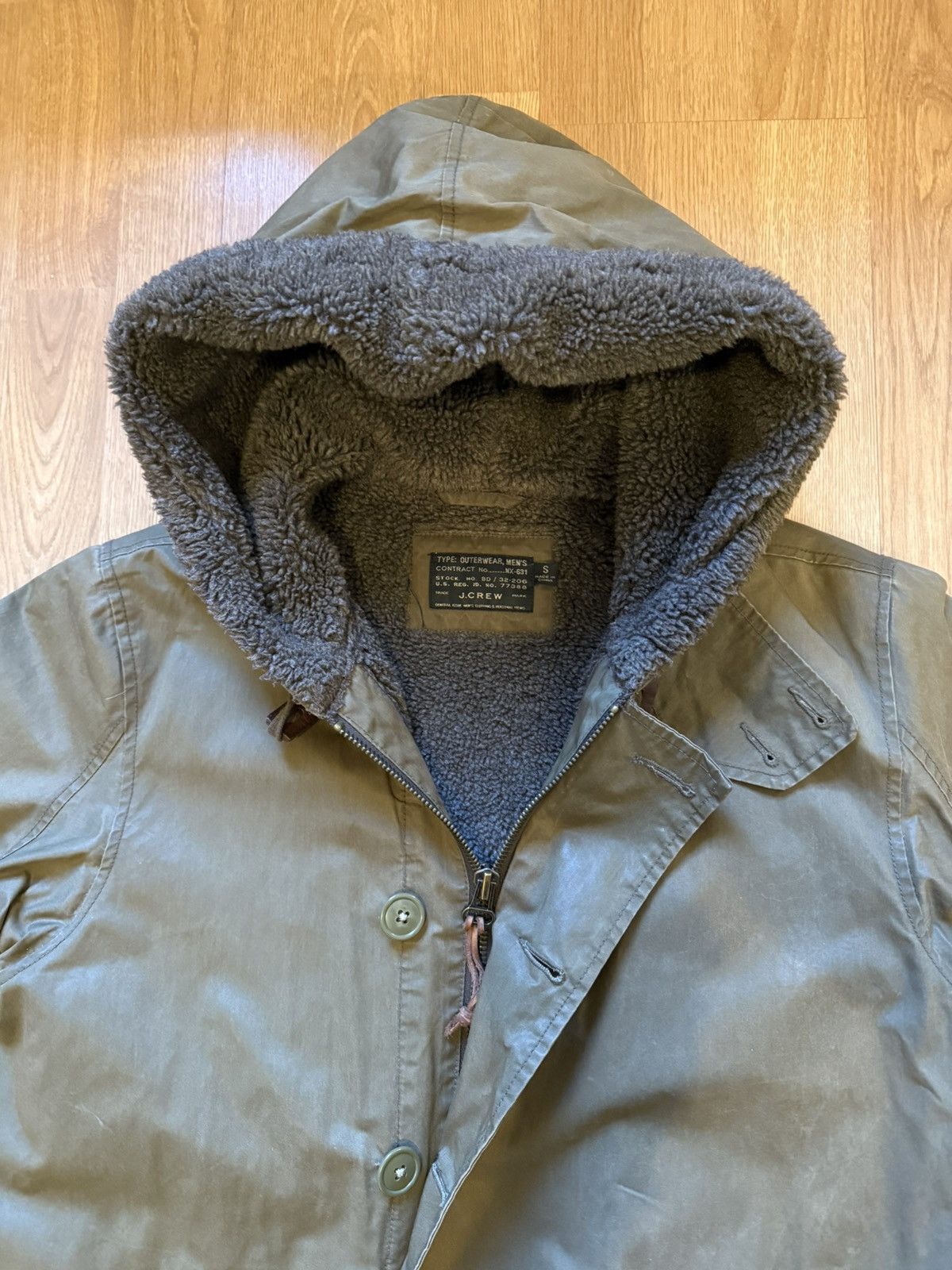 J.Crew J. Crew Waxed Canvas Sherpa Parka Size US S / EU 44-46 / 1 - 2 Thumbnail
