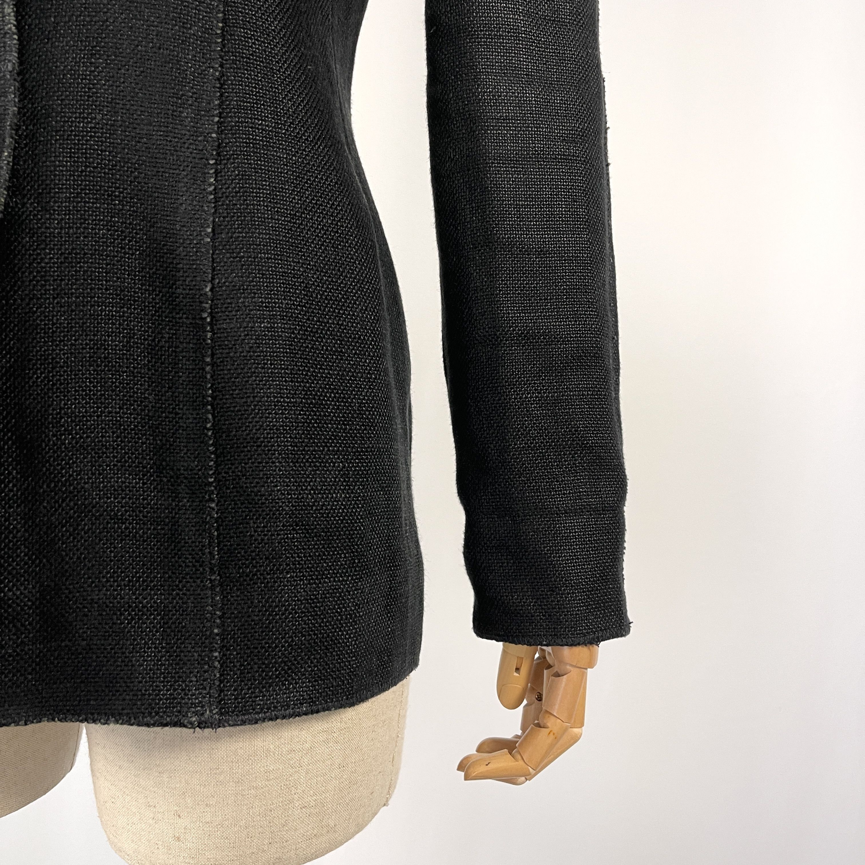 Balmain BALMAIN Black Linen Women's Blazer size 46 IT Size L / US 10 / IT 46 - 4 Thumbnail