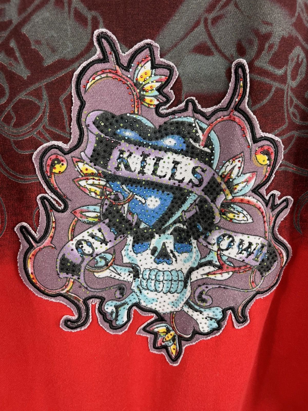 Christian Audigier × Ed Hardy × Vintage Vintage Ed Hardy Christian Audigier y2k zip hoodie ombre Size US L / EU 52-54 / 3 - 21 Thumbnail