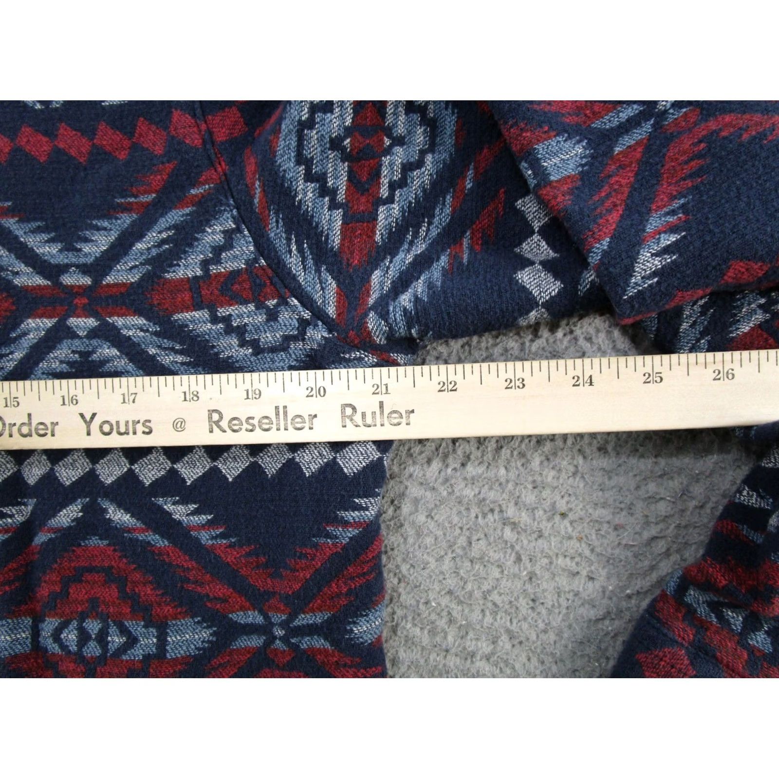 CO Outback Trading Co Brianna Aztec Southwestern Cotton Shacket Jacket Shirt L Multicolor Geometric Denim? Size L / US 10 / IT 46 - 5 Thumbnail