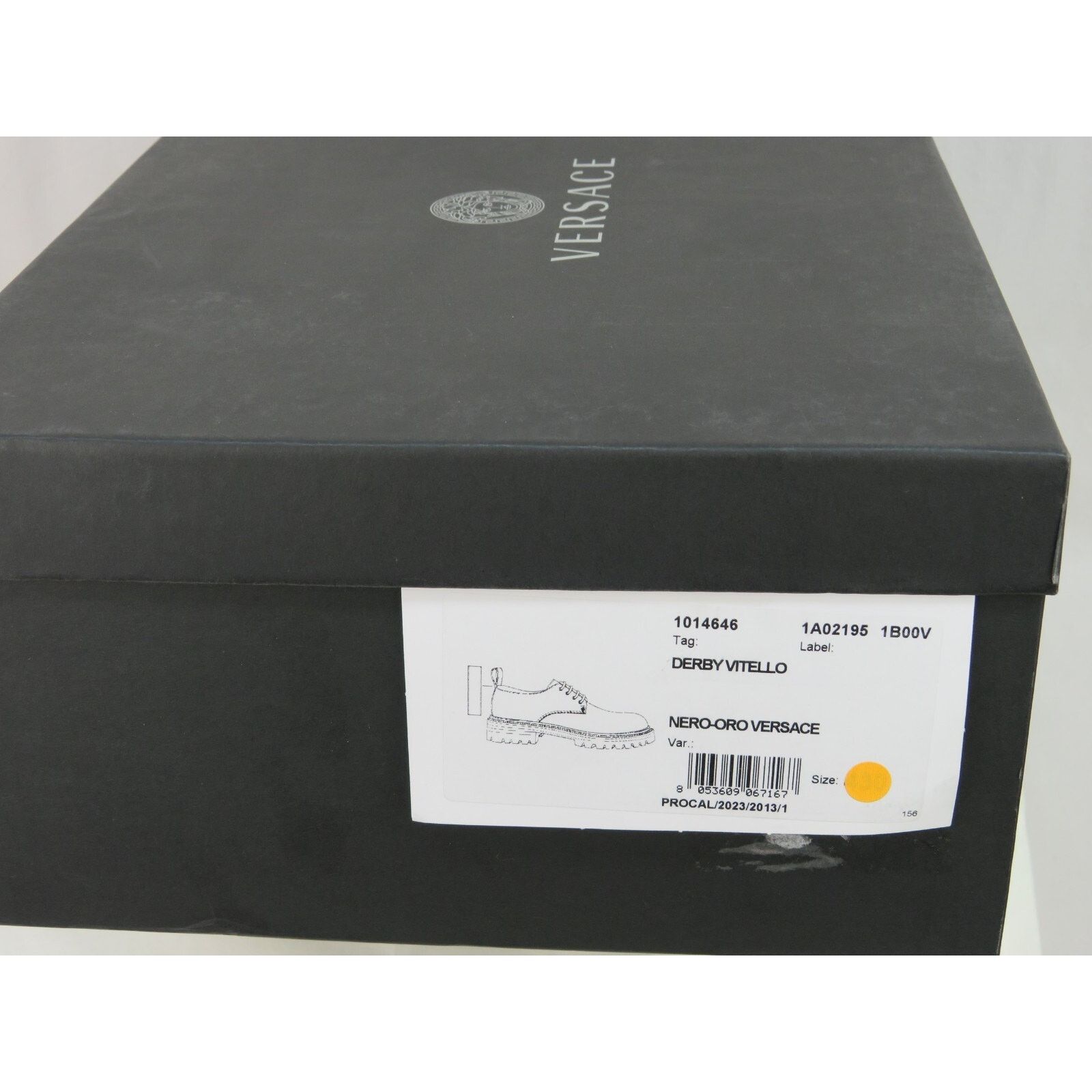 Versace VERSACE BLACK LEATHER GOLD MEDUSA LOGO LUG SOLE OXFORDS 44 Size US 11 / EU 44 - 12 Thumbnail