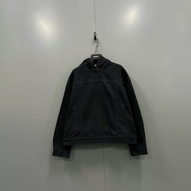 Balenciaga Balenciaga Black Denim Hoodie Size US S / EU 44-46 / 1 - 1 Thumbnail