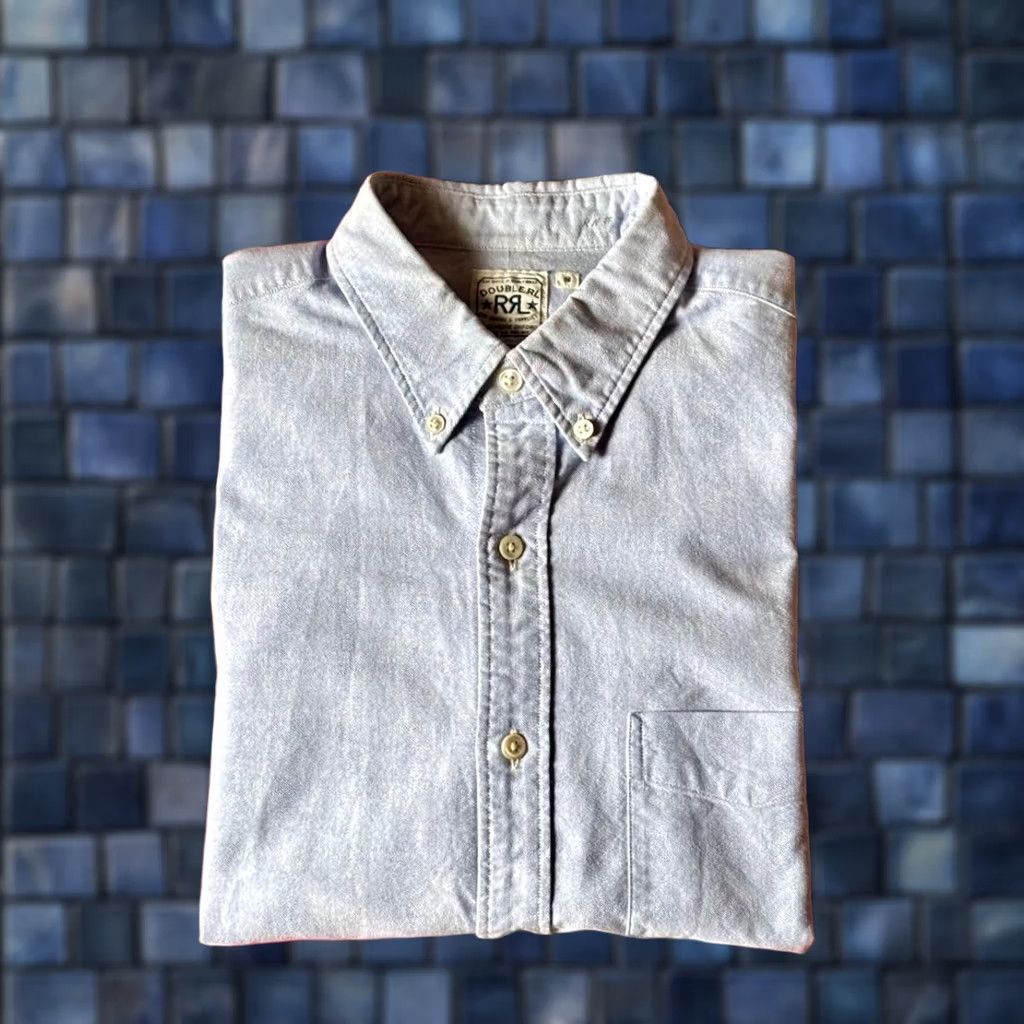 Ralph Lauren RRL RALPH LAUREN Button-Up Shirt Men's Selvedge Oxford Blue Size S For Business Casual Workwear Size US S / EU 44-46 / 1 - 1 Thumbnail