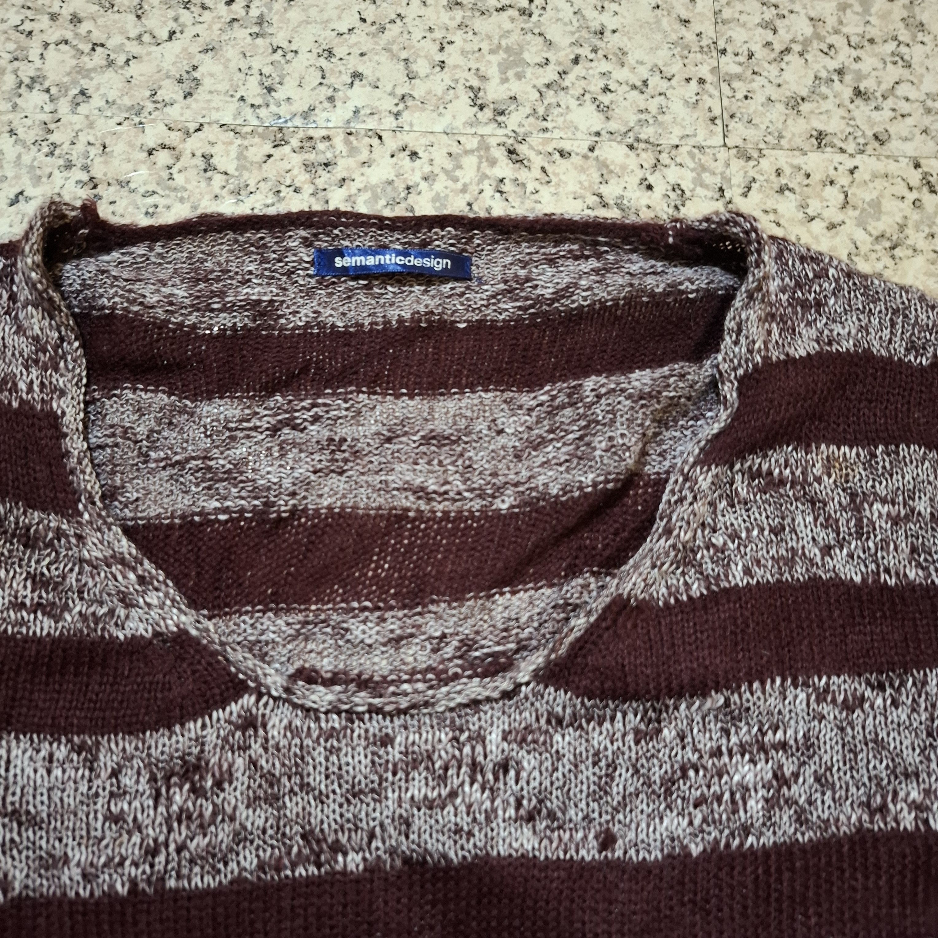semanticdesign Semantic Design Japan Striped Grunge Knit Sweater Size US M / EU 48-50 / 2 - 6 Thumbnail