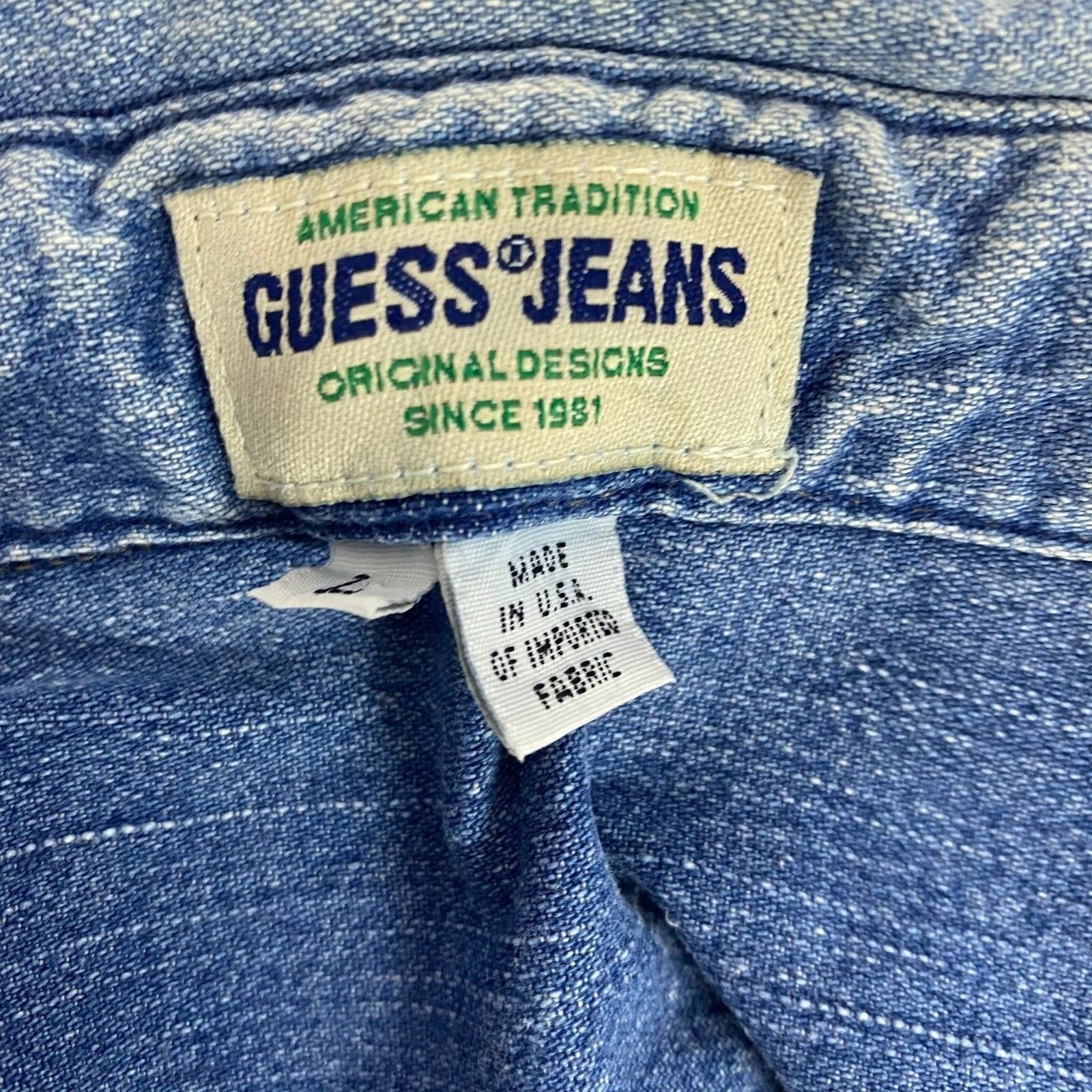 Guess Vintage Guess button up Denim Shirt Size Large Boyfriend Size US L / EU 52-54 / 3 - 5 Thumbnail