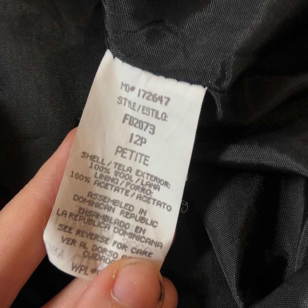 Other Sag Harbor Women’s Black Wool Elegant One Button Up Blazer S Size XL / US 12-14 / IT 48-50 - 6 Thumbnail