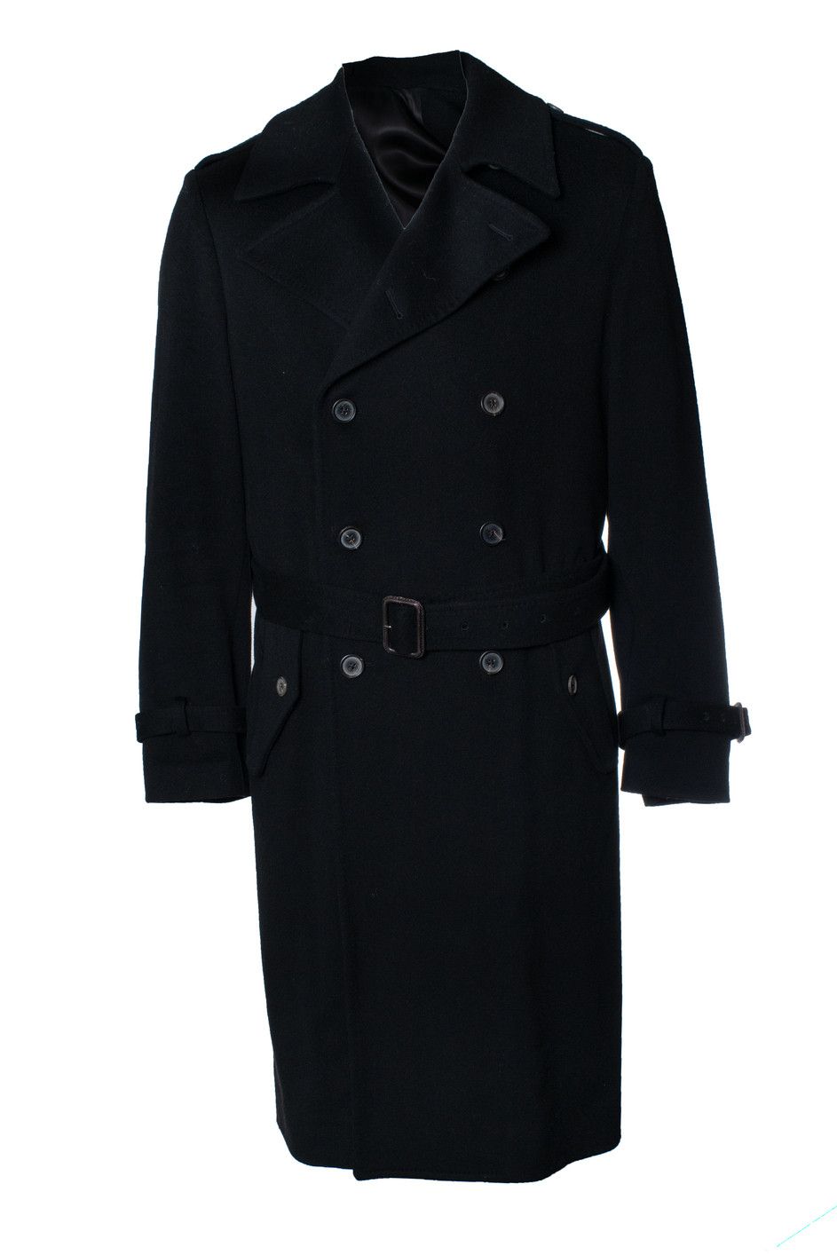 Lardini Lardini, wool trench coat in black Size US XL / EU 56 / 4 - 1 Thumbnail