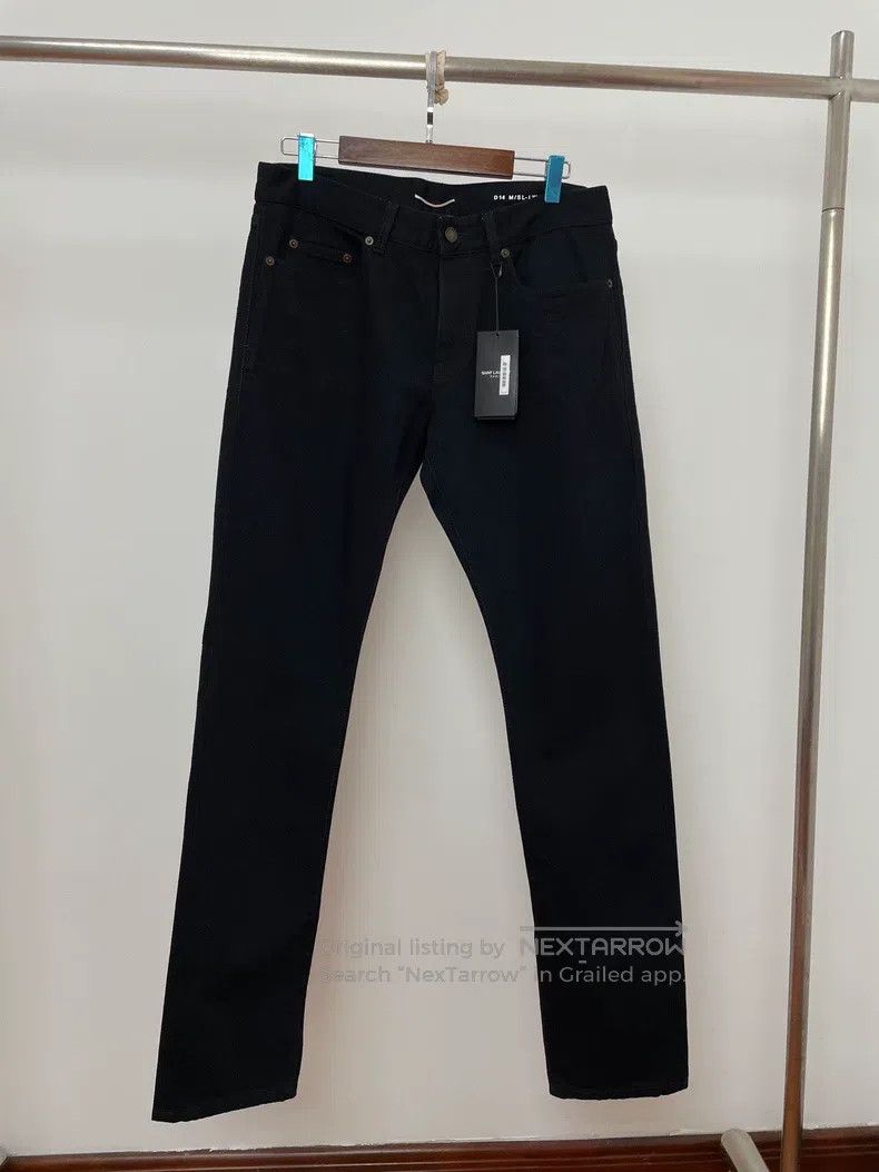 Saint Laurent Paris Saint Laurent Paris Straight Leg Basic Black Denim Jeans N Size US 31 - 1 Thumbnail