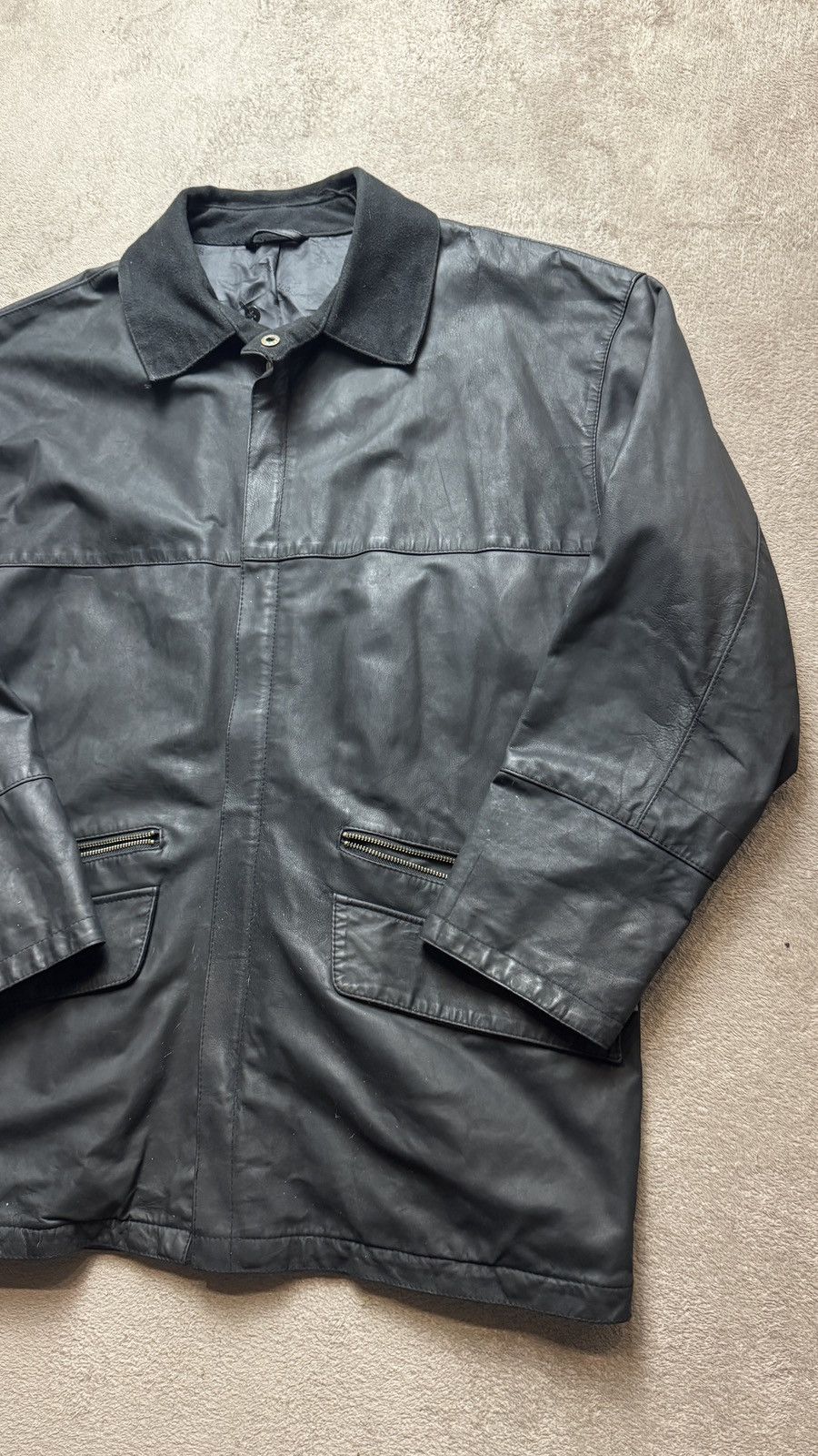 Vintage Boldly British Hunting Fishing Farm Leather Jacket barbour Size US S / EU 44-46 / 1 - 4 Thumbnail