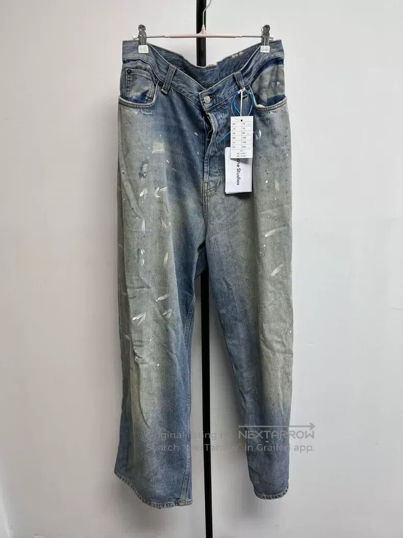 Acne Studios Acne Studios Painted Wide Leg Mid-Rise Loose Denim Pants Size US 38 / EU 54 - 1 Thumbnail