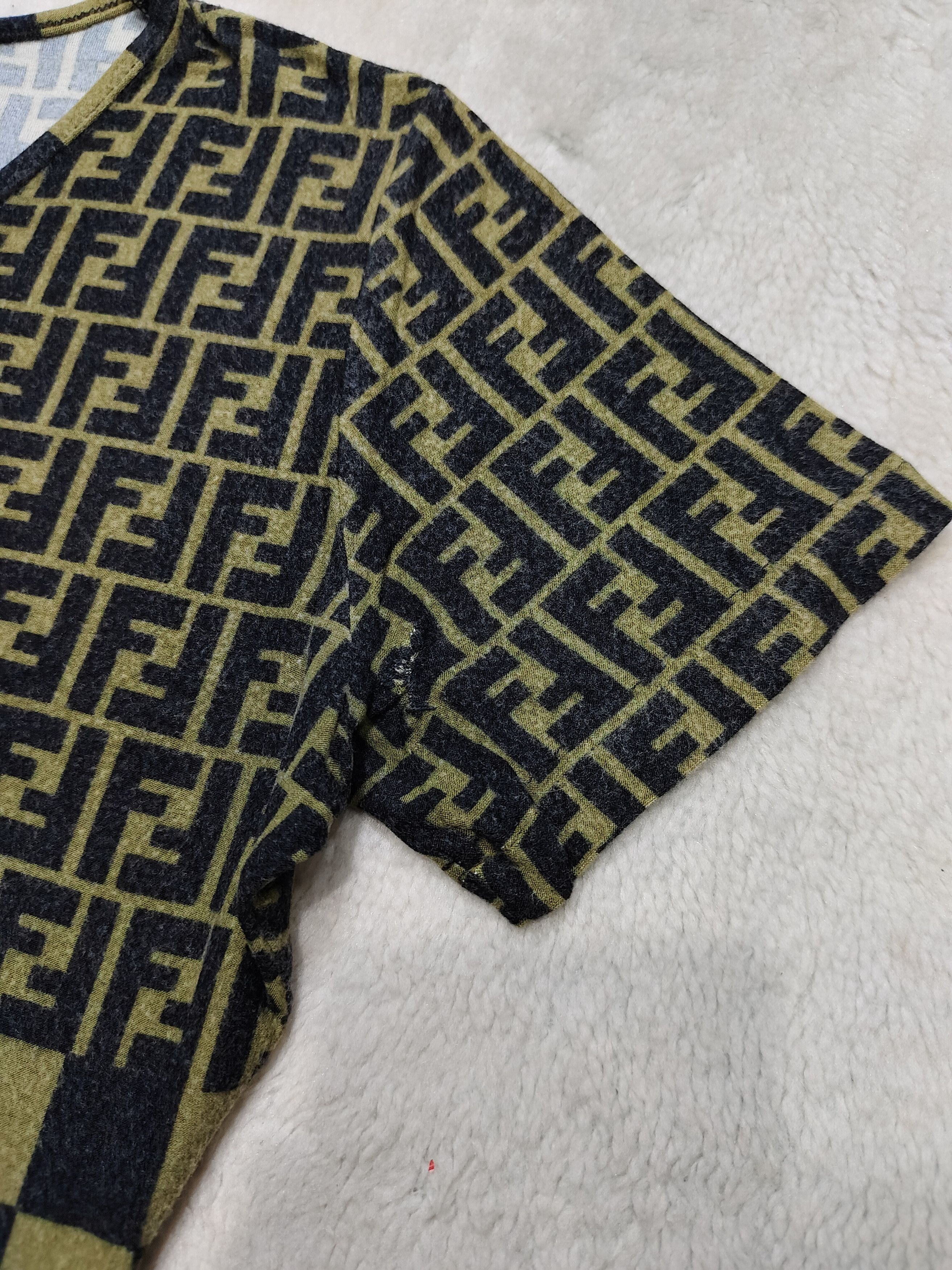 Fendi NEED GONE💥Vtg Fendi Zucca Rayon Tshirt Size M / US 6-8 / IT 42-44 - 4 Thumbnail