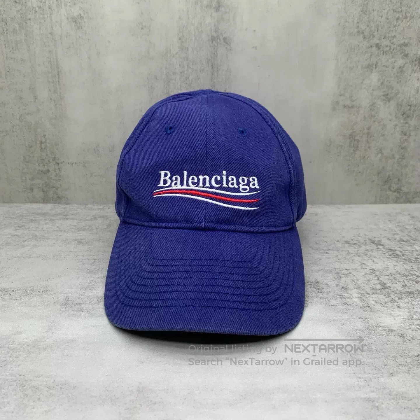Balenciaga Balenciaga Blue Wave Logo Cap Size L. Size ONE SIZE - 2 Thumbnail