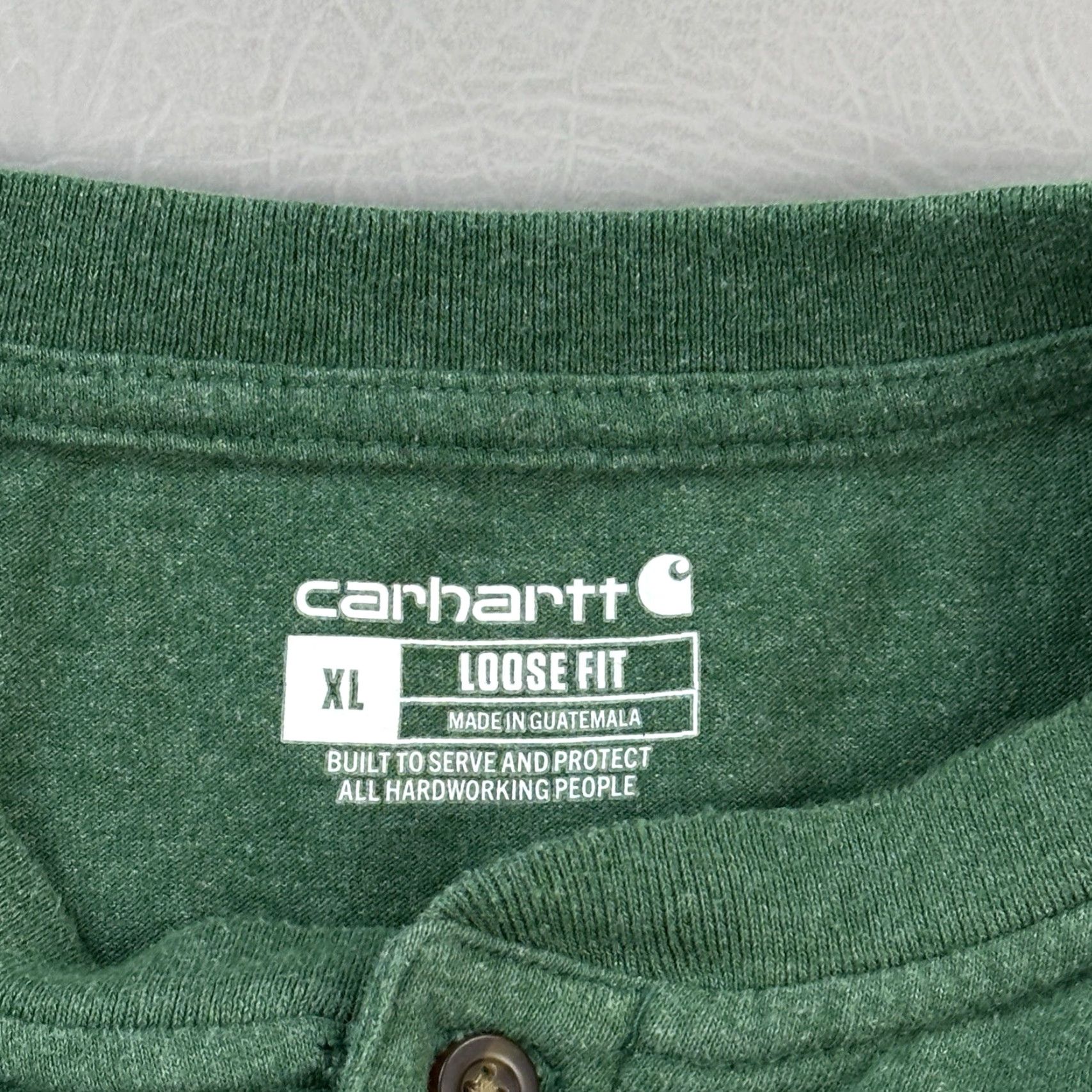 Carhartt Carhartt Shirt Mens XL North Woods Heather Loose Fit Henley Pocket Tee Work Wear Shirt Mens XL North Woods Heather Size US XL / EU 56 / 4 - 5 Thumbnail