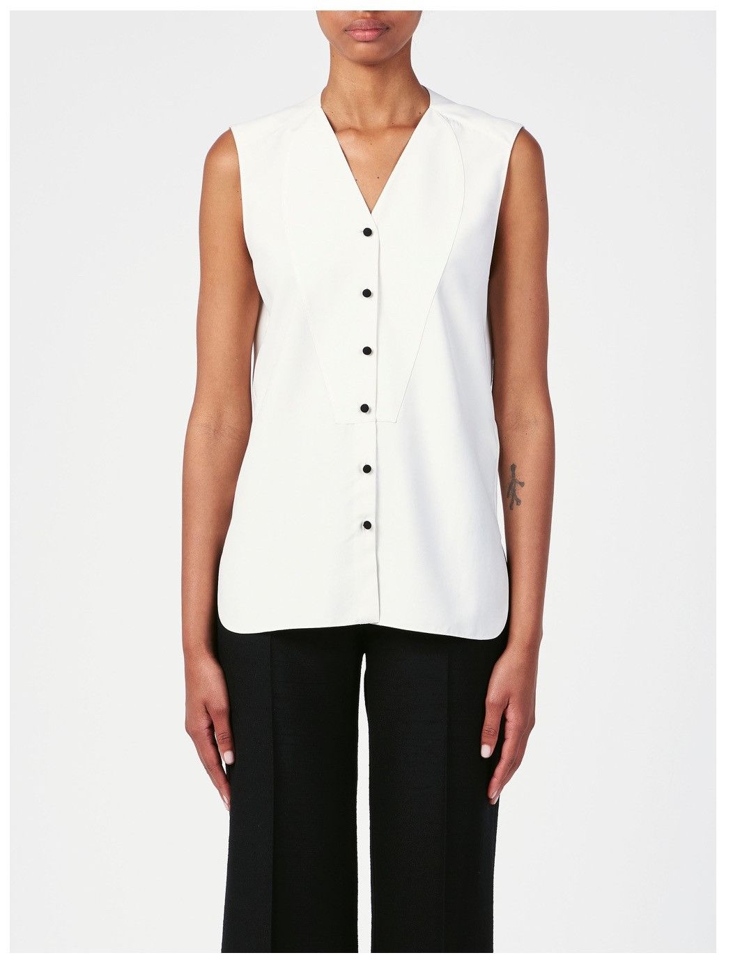 Loro Piana o1srvl11e0725 FAN6584 Caylee Silk Shirt in White Size XS / US 0-2 / IT 36-38 - 3 Thumbnail