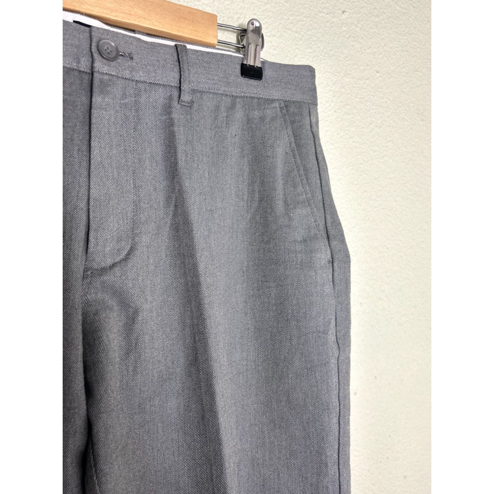 J.Crew J.CREW Mens Stretch Sutton cotton twill Pants Khaki Gray 33x32 Stains Small Size US 33 - 5 Thumbnail