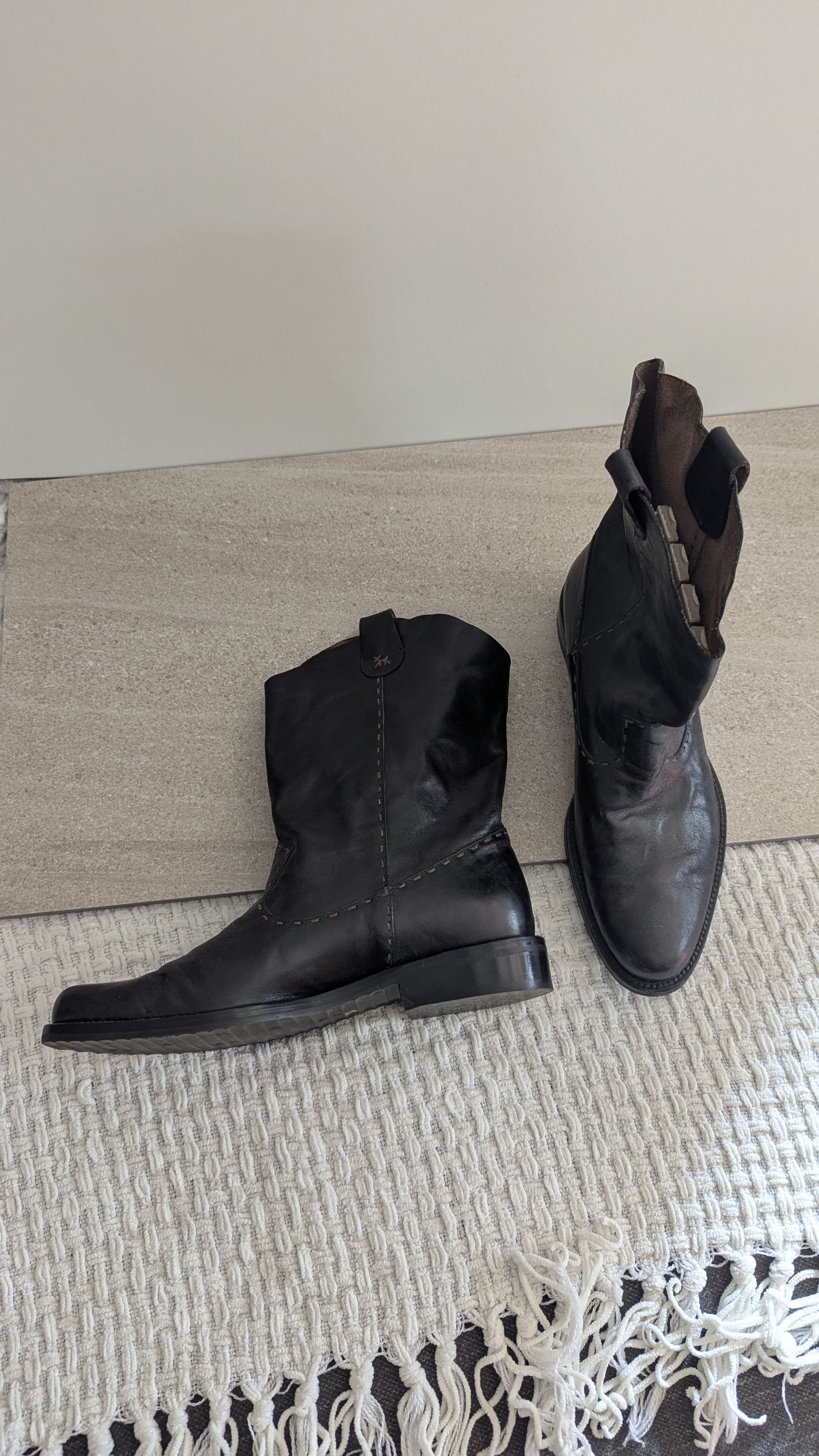 Barneys New York Black leather boot Size US 6.5 / IT 36.5 - 2 Thumbnail