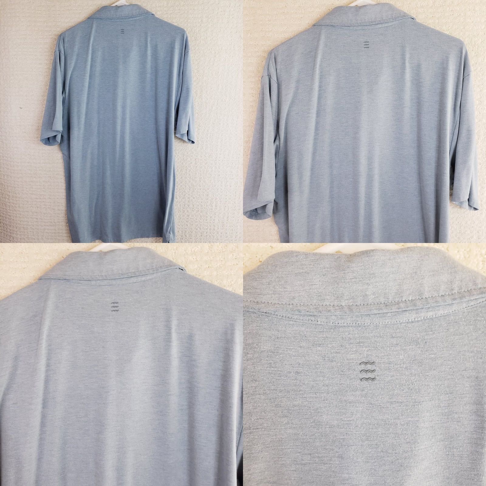 Vintage Free Fly Polo Shirt Mens XL Short Sleeve Pocket Blue Viscose Bamboo Polyester Size US XL / EU 56 / 4 - 8 Thumbnail