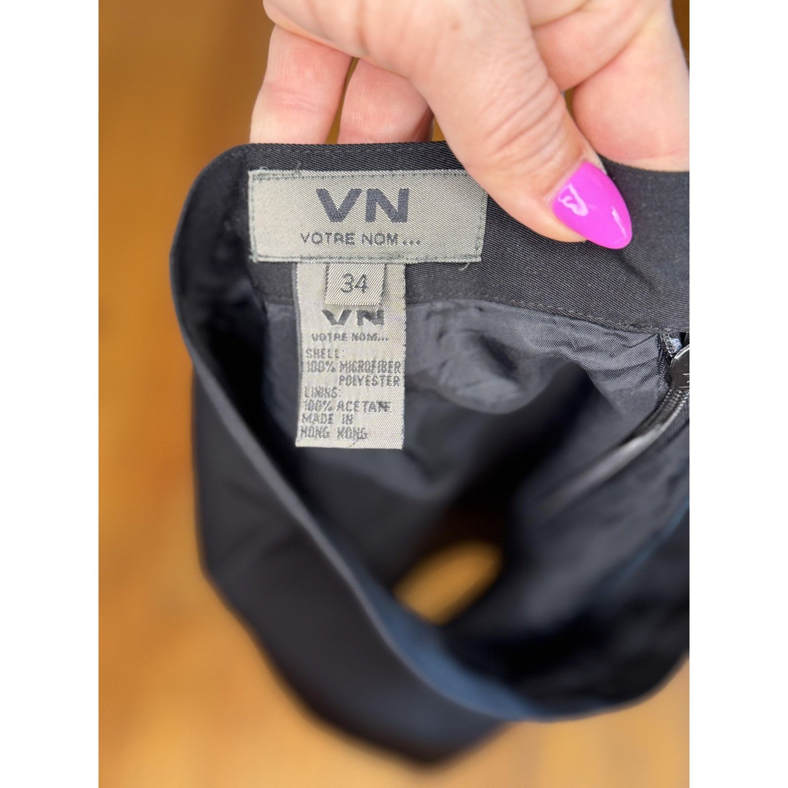 Other Votre Nom WOMENS Lined Pencil Skirt 34 Black Size 34" / US 12 / IT 48 - 3 Thumbnail