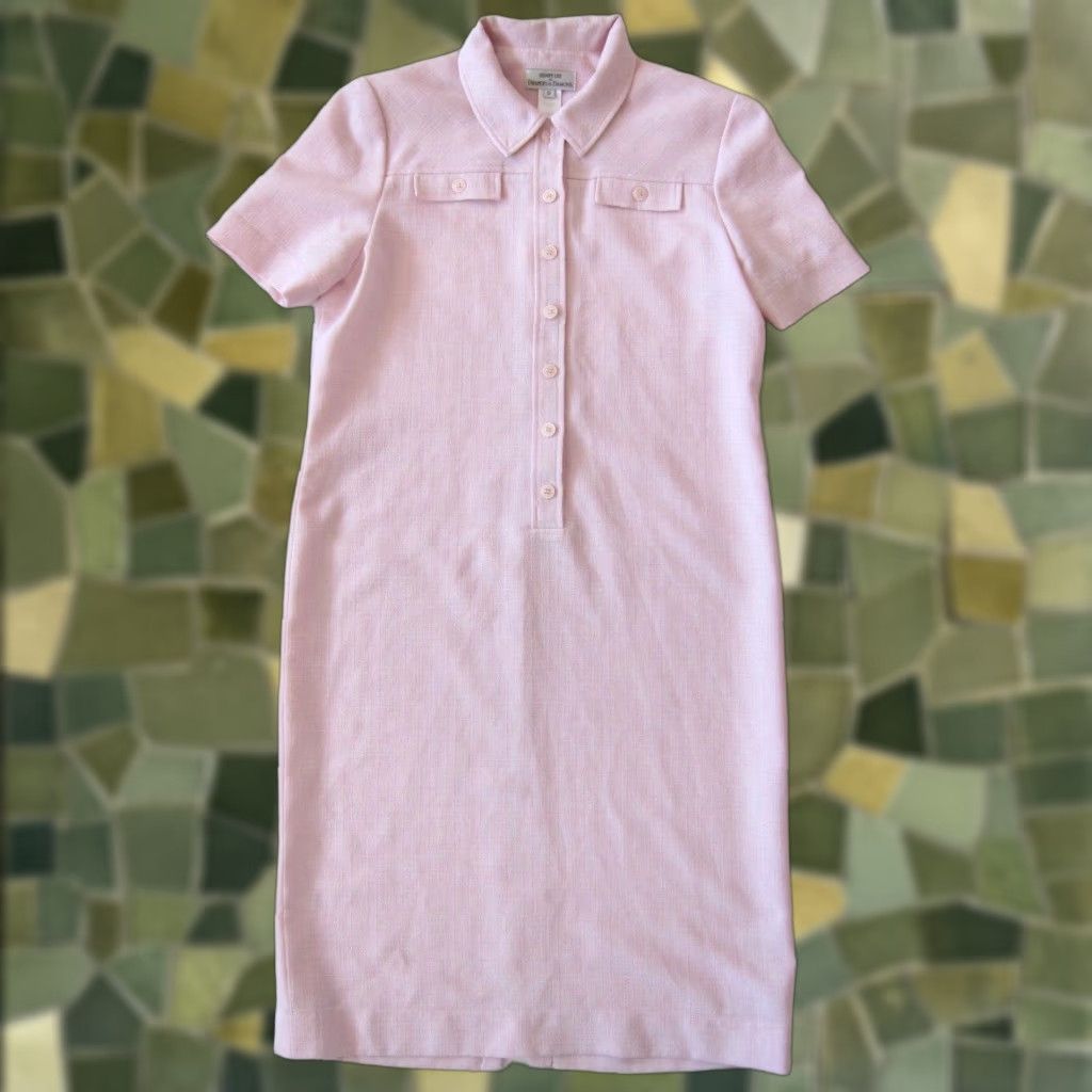 Vintage VINTAGE Henry Lee Draper's & Damon's Pink Collared Button Shift Shirt Dress 12 Size XL / US 12-14 / IT 48-50 - 1 Thumbnail