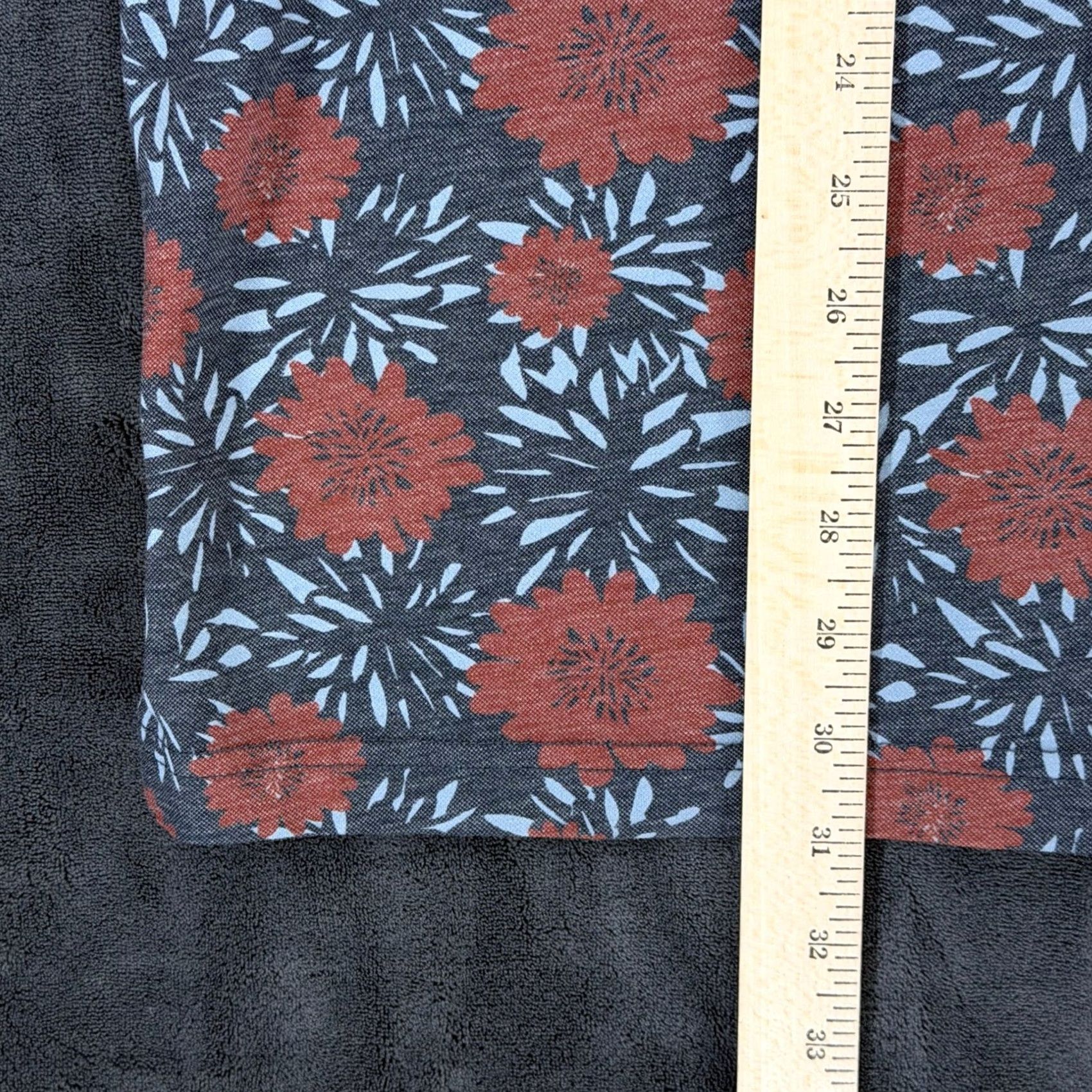TravisMathew Travis Mathew Polo Shirt Mens XL Floral Print Short Sleeve Gray Red Golf Casual Shirt Size US XL / EU 56 / 4 - 3 Thumbnail
